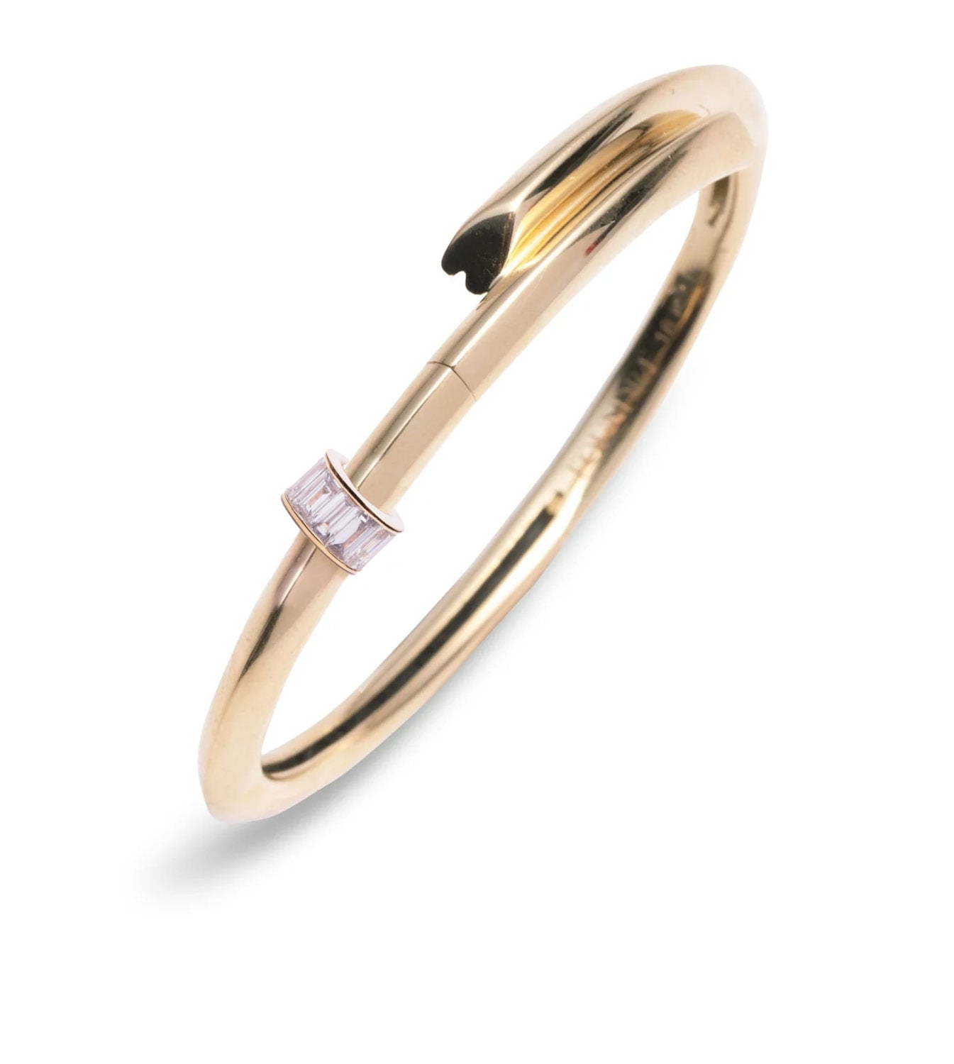 Baguette Diamond Love Heartbeat Bracelet - Elegant Strong Heart Bangle for Women | Perfect Gift for Anniversary, Valentine's Day & Romantic Occasions