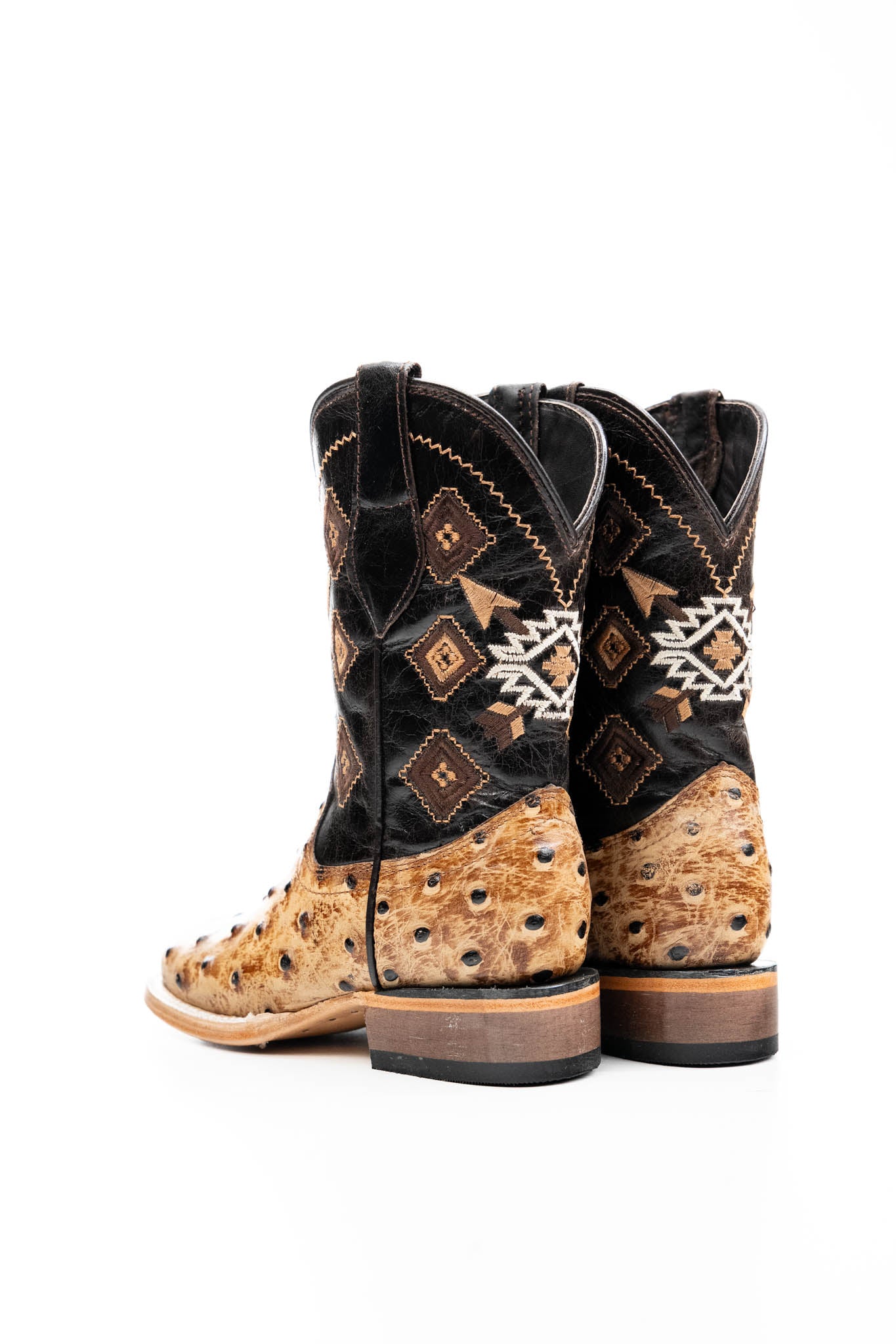 Little Ostrich Pro Rodeo Kids Boots - Western Style Cowboy Boots for Boys & Girls - Durable Leather Riding Boots for Rodeo, Horseback Riding & Country Fashion