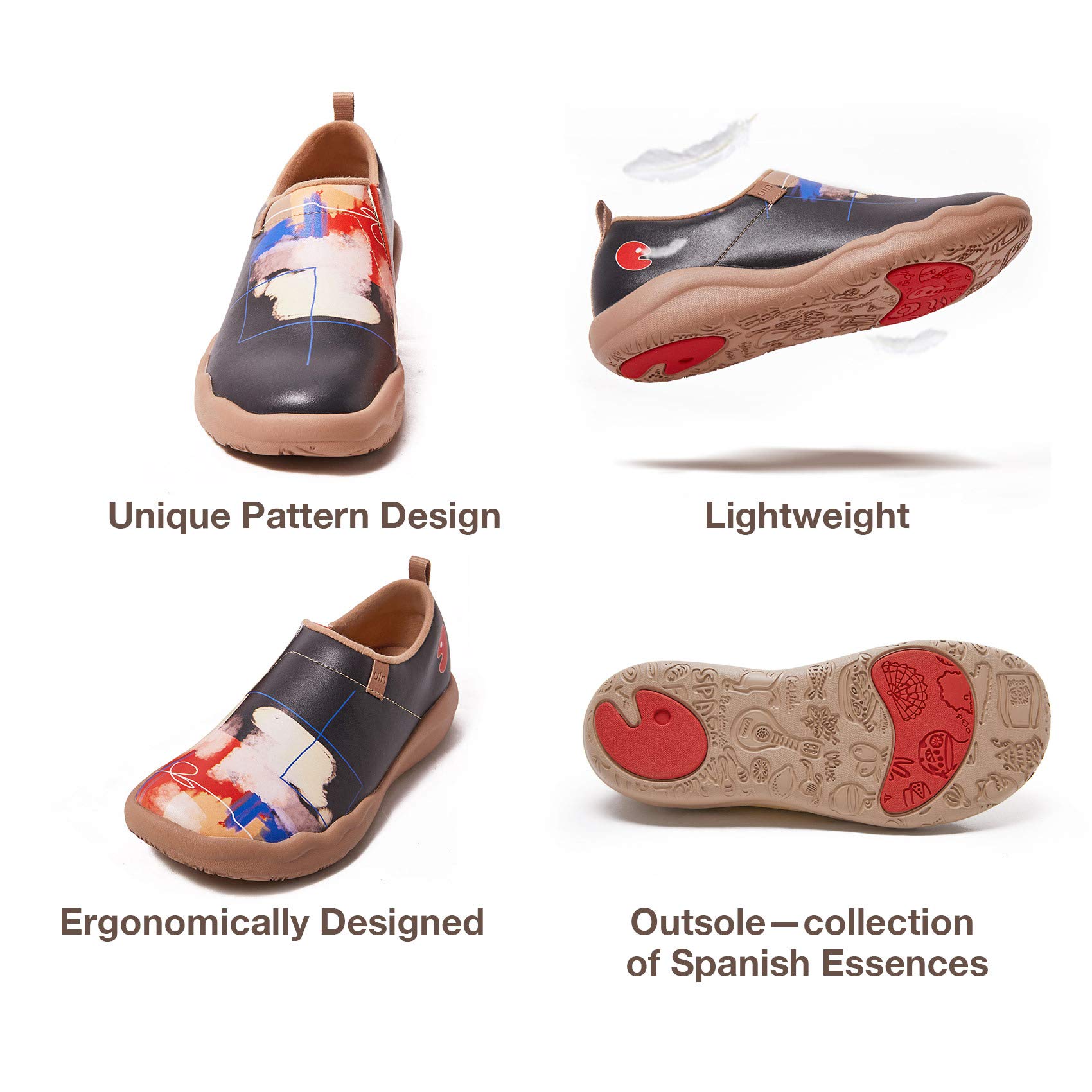 UIN Women's Slip-On Walking Shoes - Lightweight Travel Loafers with Microfiber Upper - Comfortable Casual Sneakers for Walking, Travel & Everyday Wear