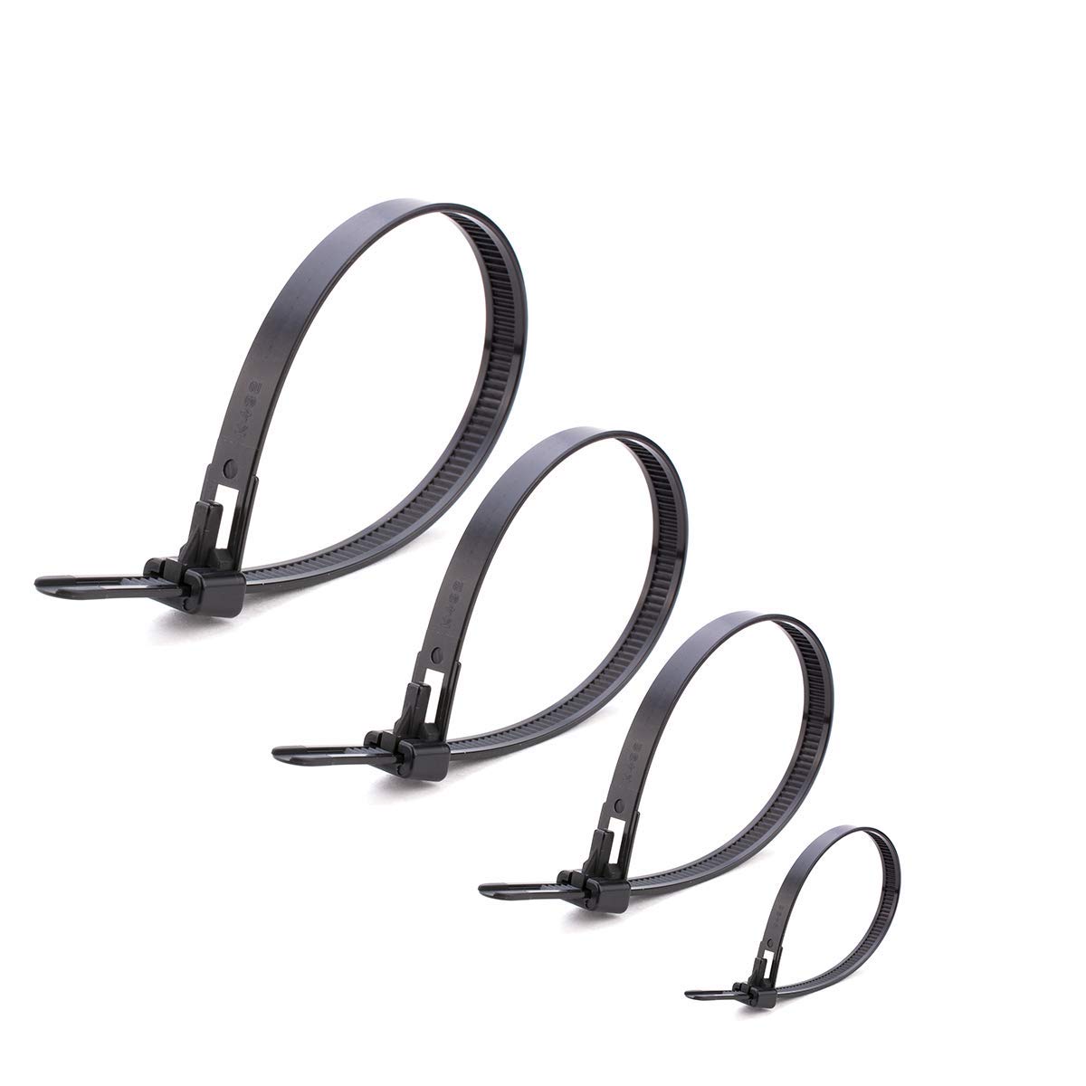 100-Pack Heavy Duty Reusable Nylon Zip Ties - 6