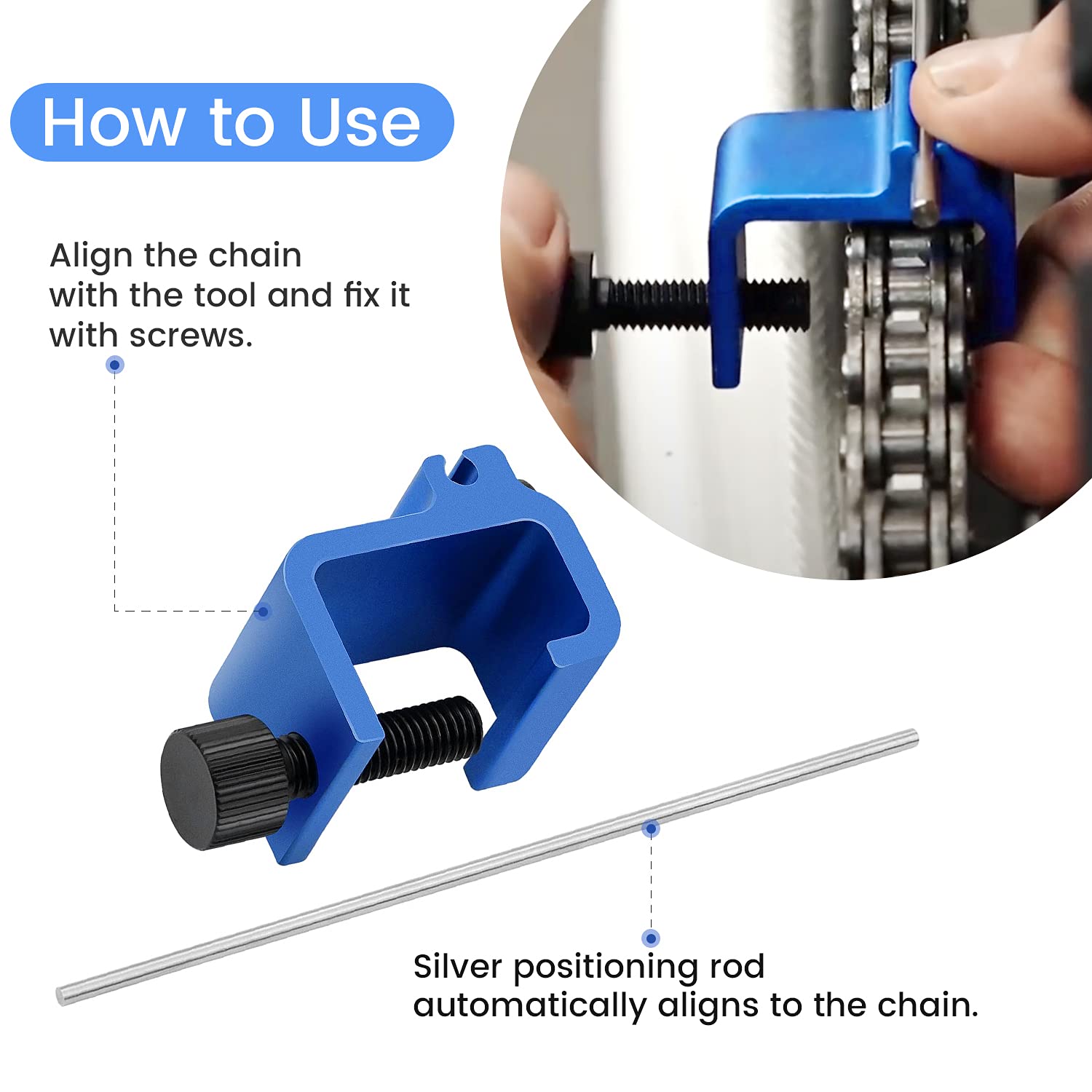 Motorcycle & ATV Chain Alignment Tool - Quick & Accurate Alignment Kit for Dirt Bikes, ATVs, UTVs - Perfect for Off-Road Maintenance & Performance Tuning