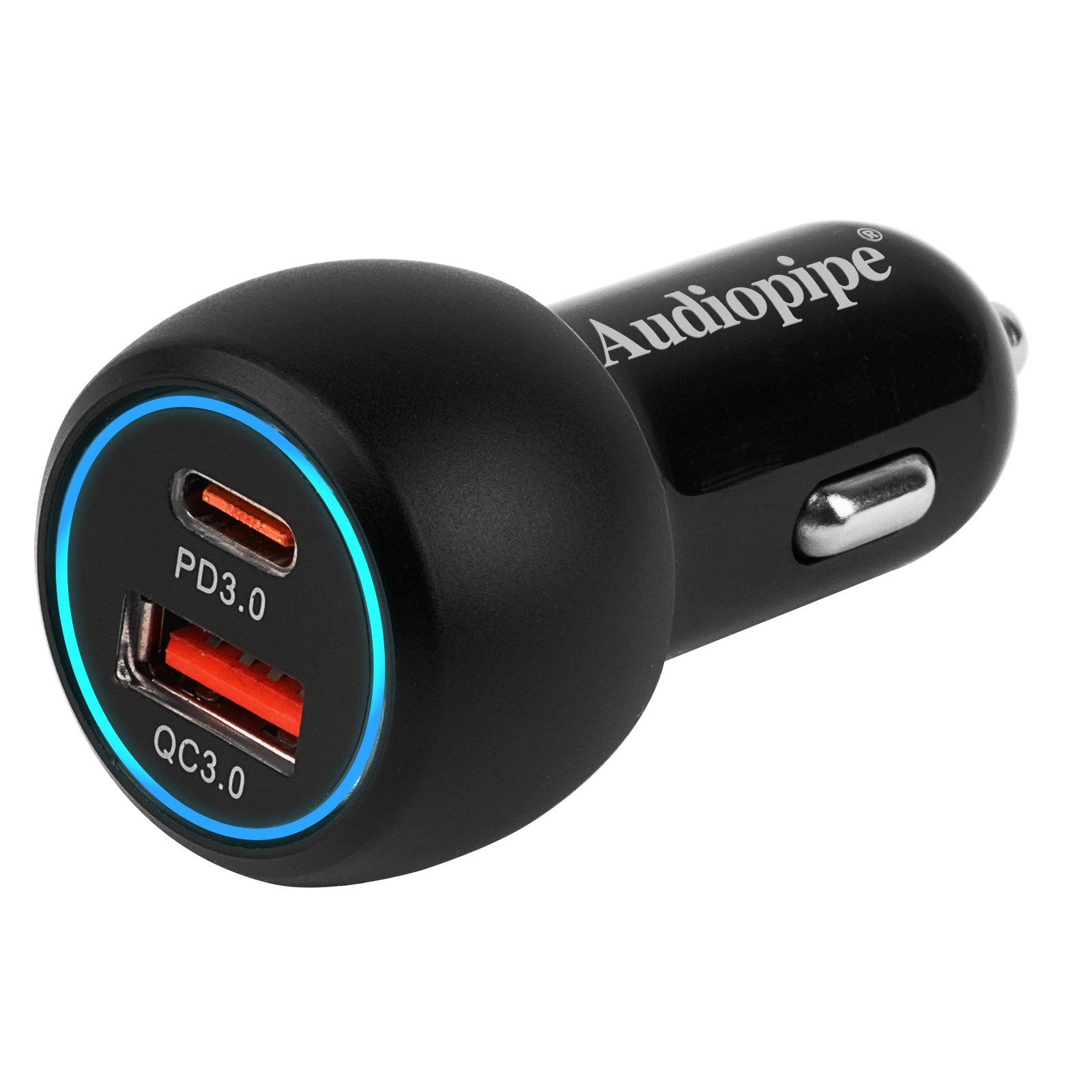 Fast Charging 2-Port USB A+C Car Charger with QC3.0 - AIQ V12 UC - Power Your Phone & Tablet on Road Trips & Commutes