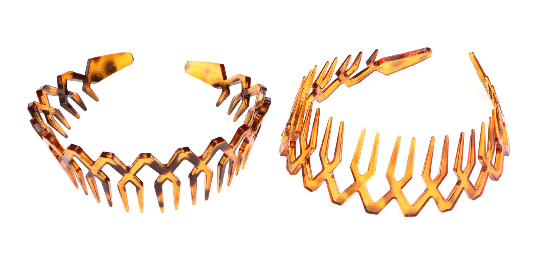 Unisex Plastic Shark Tooth Headband - Zigzag Hair Comb Hairband for Women & Men - Brown Hair Hoop Accessory for Costume Parties & Halloween