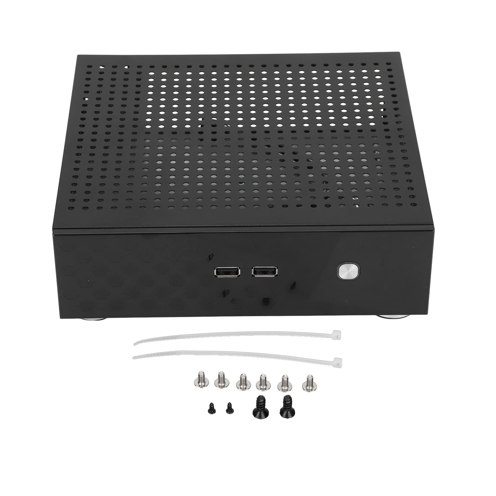 Aluminum Alloy Mini ITX Computer Case - Compact HTPC Chassis with Excellent Heat Dissipation & Expansion Slots | Perfect for Home Theater PCs, Hotel Computers & Self-Service Terminals