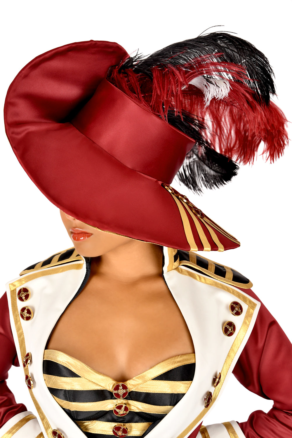 Pirate Hat for Women - Stylish Mademoiselle Corsair Costume Hat - Perfect for Halloween, Cosplay, and Themed Parties