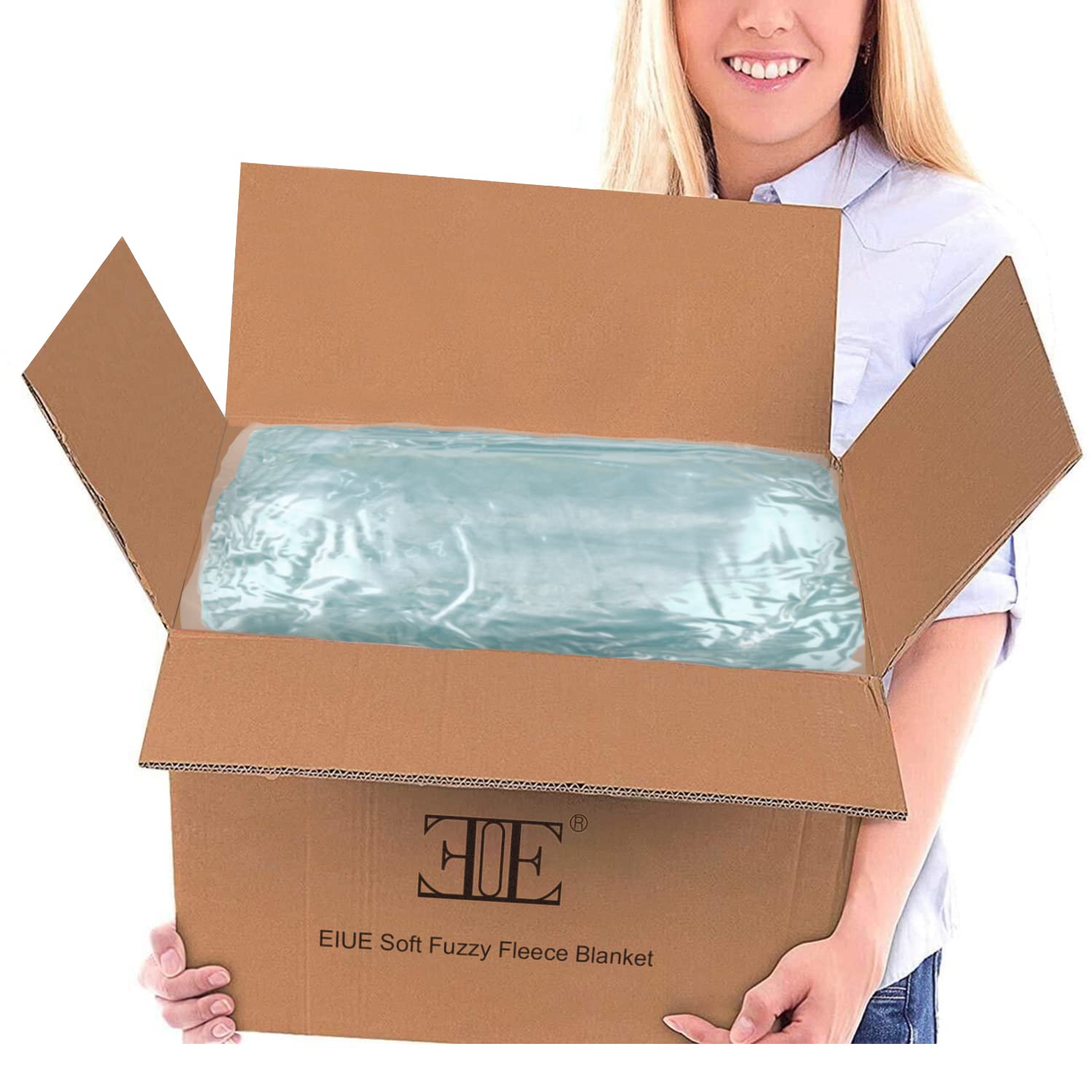 EIUE 15 Pack Bulk Fleece Throw Blankets - Ultra Soft Cozy Blankets for Home Decor, Wedding Favors, Charity Donations | Perfect for Sofa, Bed, Gift Giving & Winter Warmth