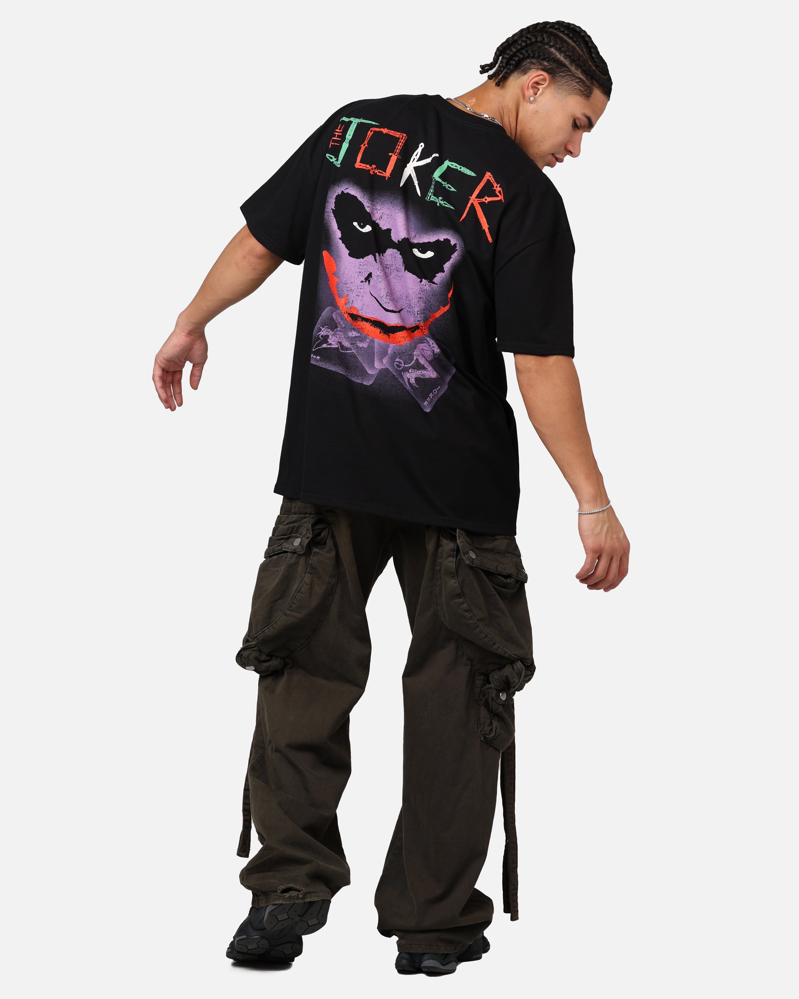 DC Comics Batman The Joker Scars Graphic Heavyweight Cotton T-Shirt - Black Superhero Tee for Men - Perfect for Cosplay, Comic Con & Casual Wear