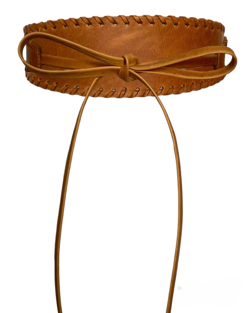 Chloe Genuine Leather Belt in Cognac Brown - Stylish & Durable Waist Belt for Women | Perfect for Jeans, Dresses & Office Wear
