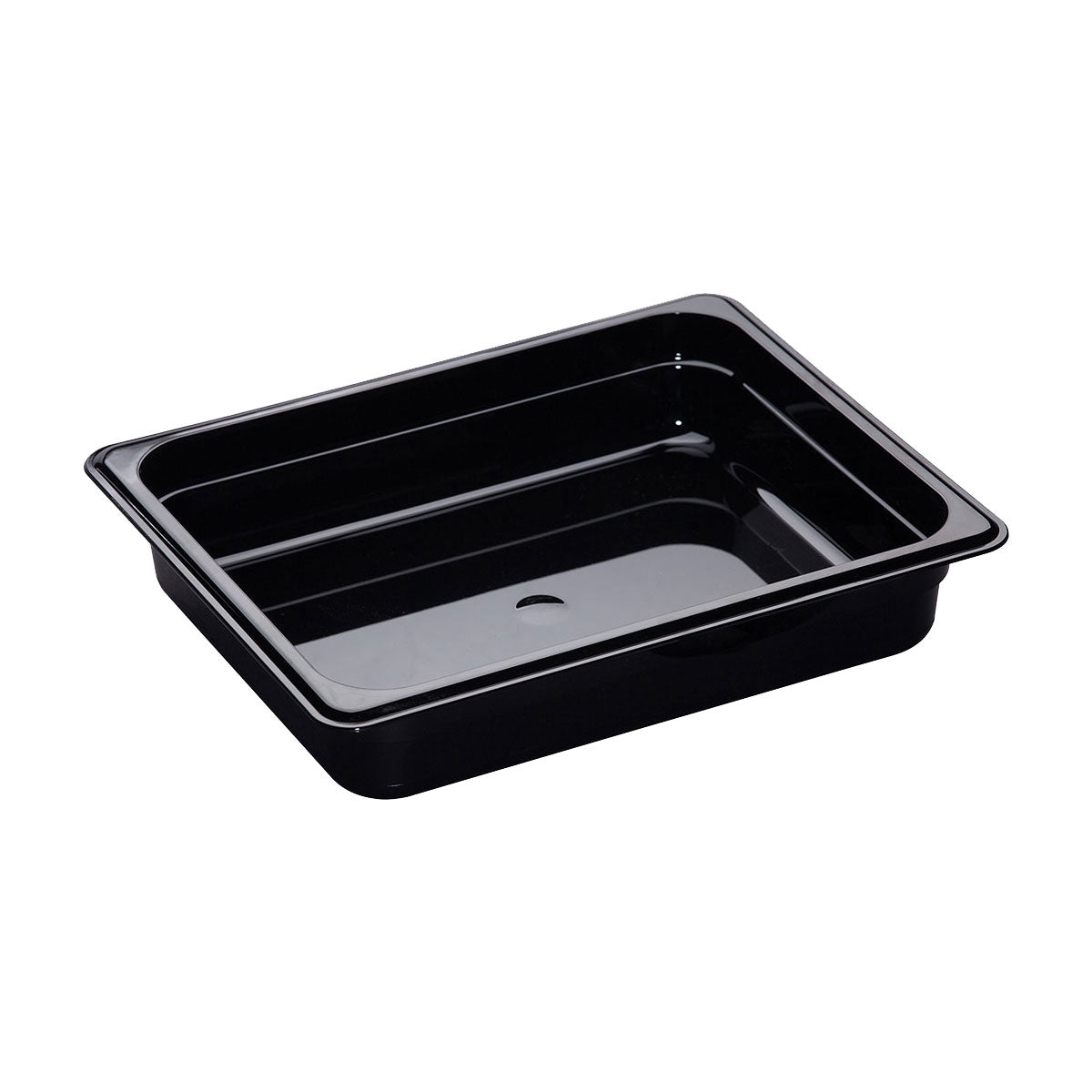 Cambro 22CW110 Camwear 1/2 Size Black Food Pan - 2 1/2 Inch Deep - Durable Polycarbonate Container for Commercial Kitchens, Catering, Buffets & Food Storage