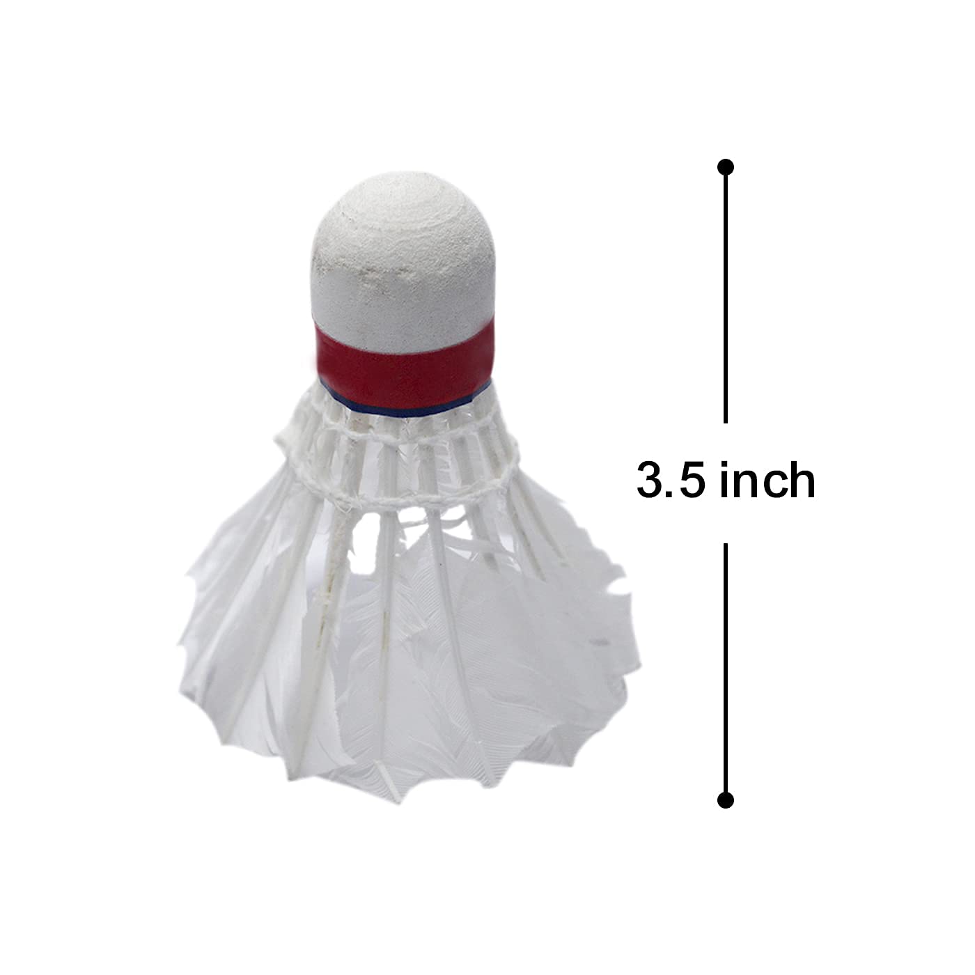 Premium 10-Pack White Feather Badminton Shuttlecocks - Professional Training & Exercise Equipment for Tennis, Badminton & Backyard Games - Perfect for Indoor/Outdoor Sports, Gym Practice & Family Fun