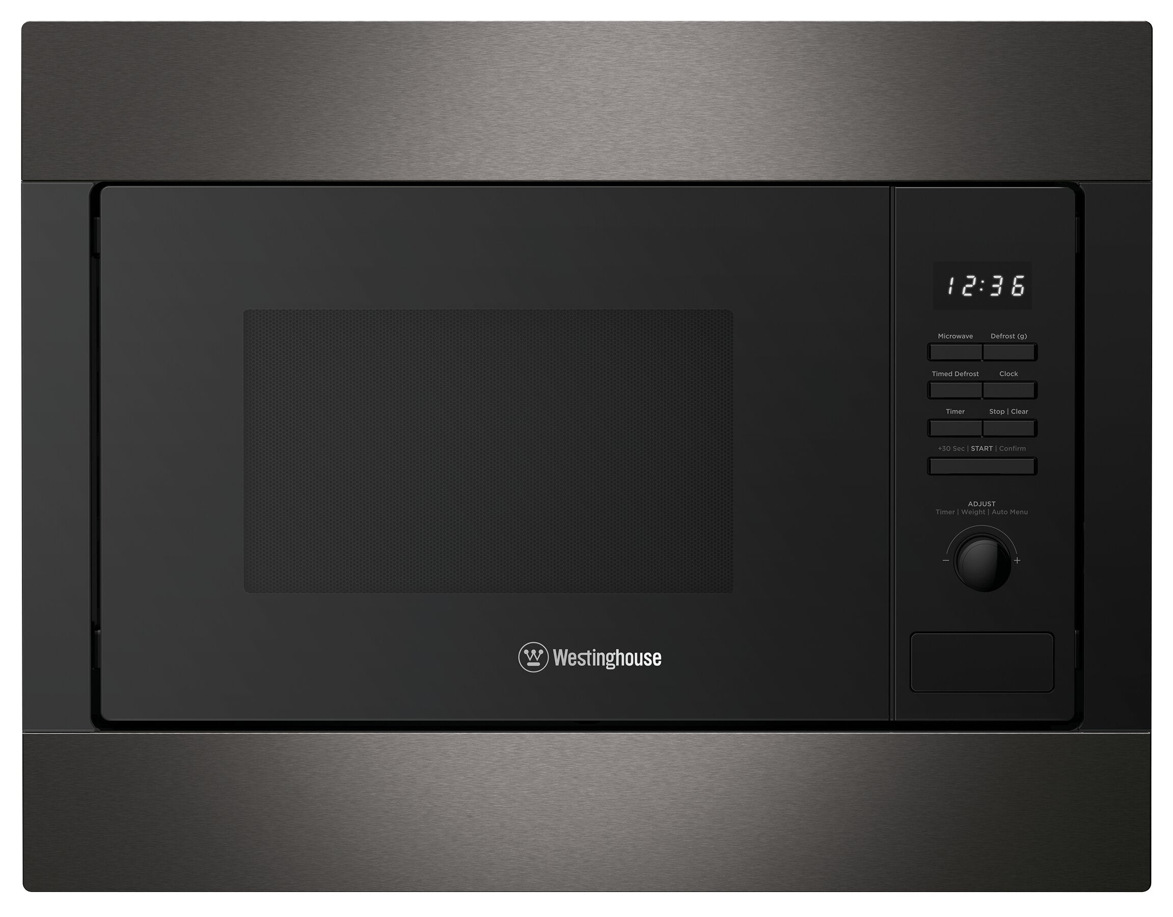 Westinghouse 25L Built-In 900W Dark Stainless Steel Microwave Oven WMB2522DSC - Perfect for Small Kitchens, Apartments & Dorm Rooms
