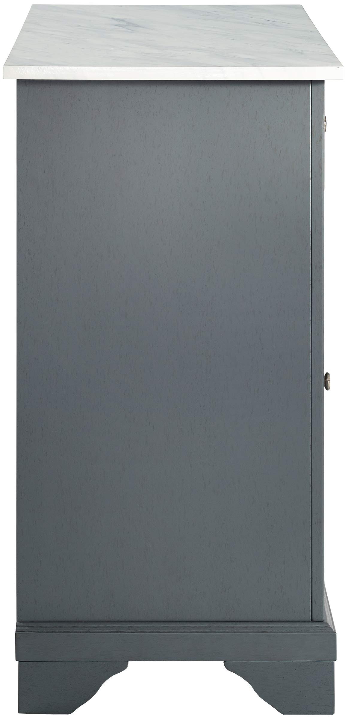 Crosley Avery Kitchen Island with Storage Shelves - Microwave Stand, Coffee Bar Station, Gray - Perfect for Small Kitchens, Breakfast Nooks & Home Bar Setups