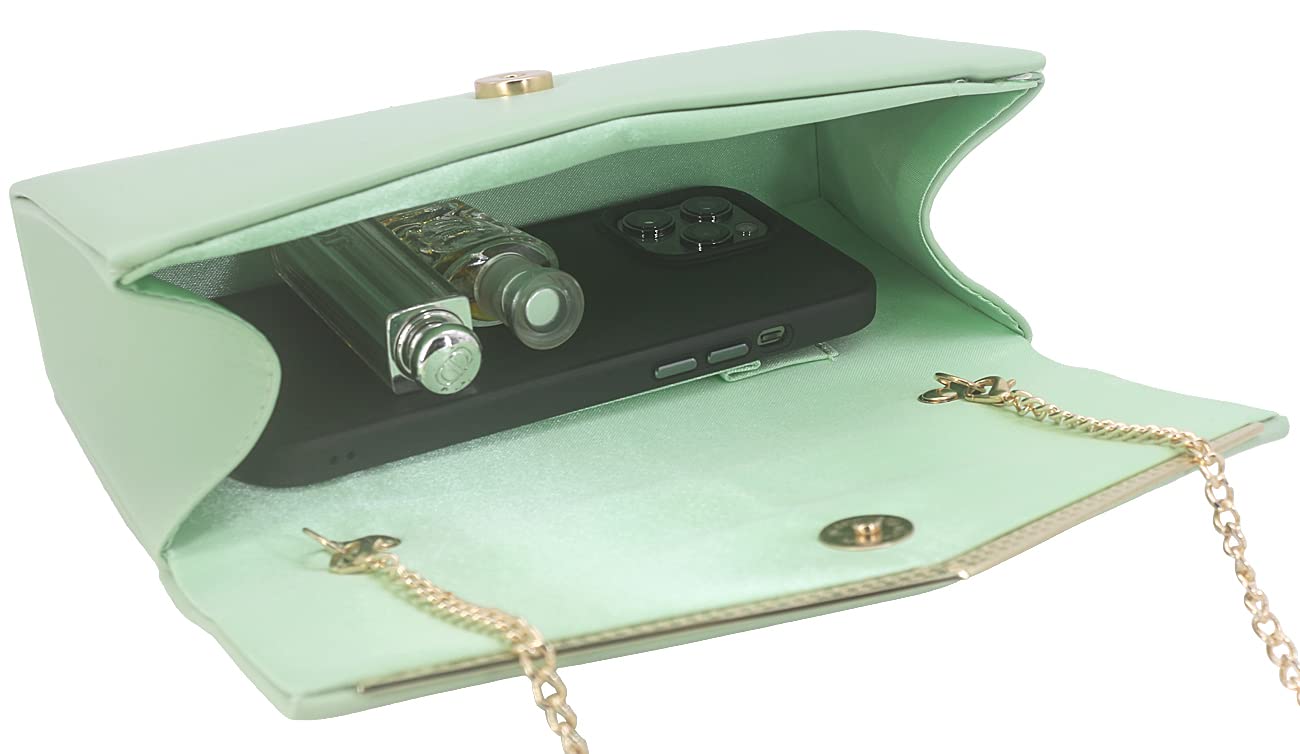Elegant Vegan Leather Women's Evening Clutch Purse - Classic Envelope Handbag for Ladies | Perfect for Parties, Weddings & Formal Events