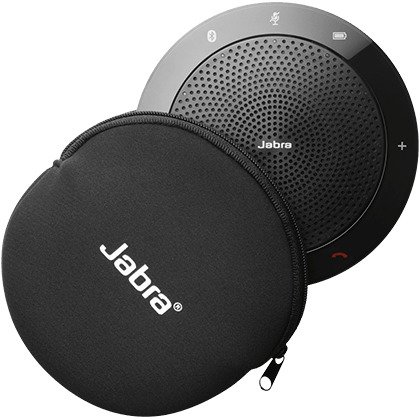 Jabra Speak 510 MS Wireless Bluetooth Speakerphone with Link 370 USB Adapter - Black | Portable Conference Speaker for Office Meetings, Home Office & Remote Work
