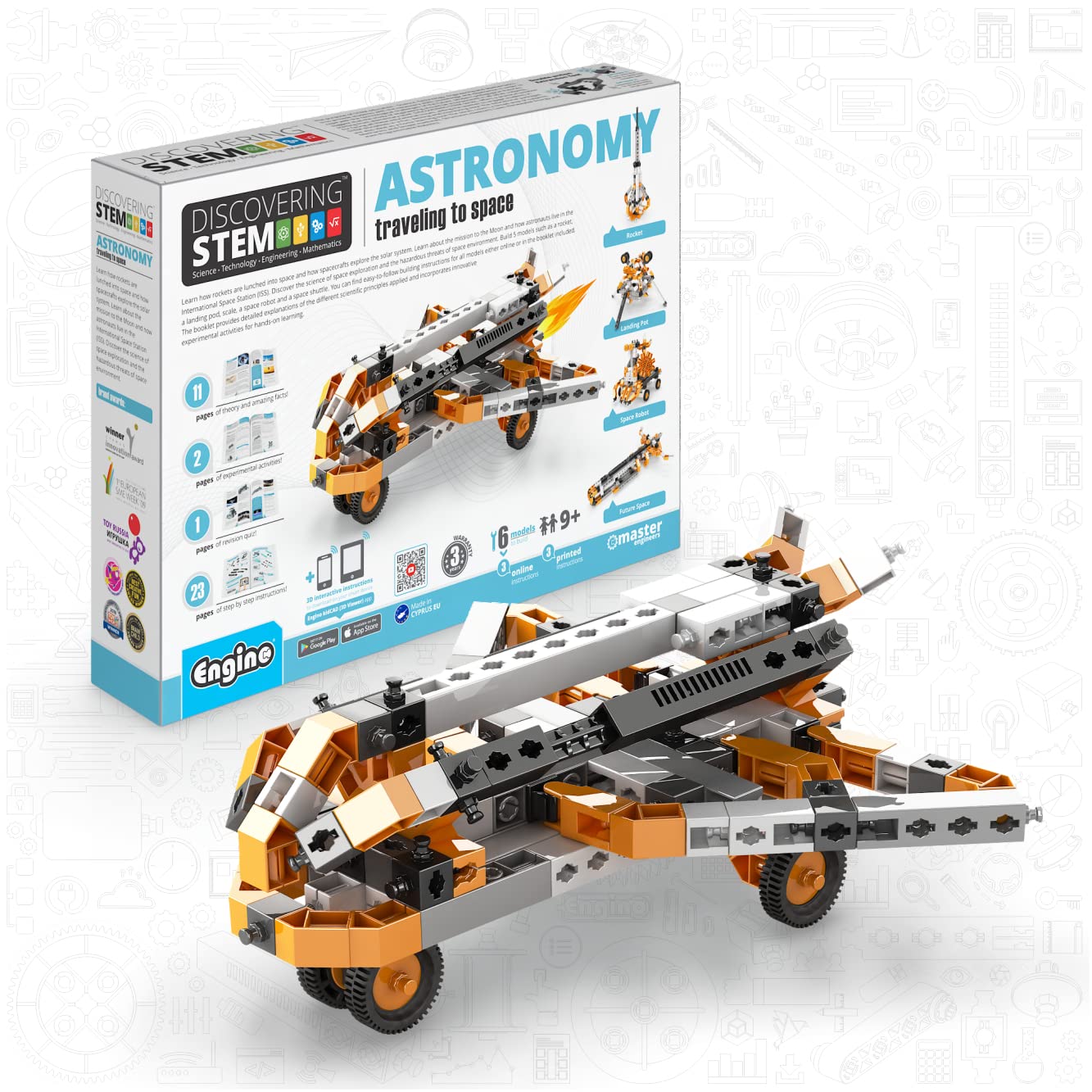 Engino STEM Toys for Kids 9+ | Astronomy Space Exploration Building Kit | Educational Construction Set for Boys & Girls | Perfect Gift for Science Lovers & Classroom Learning