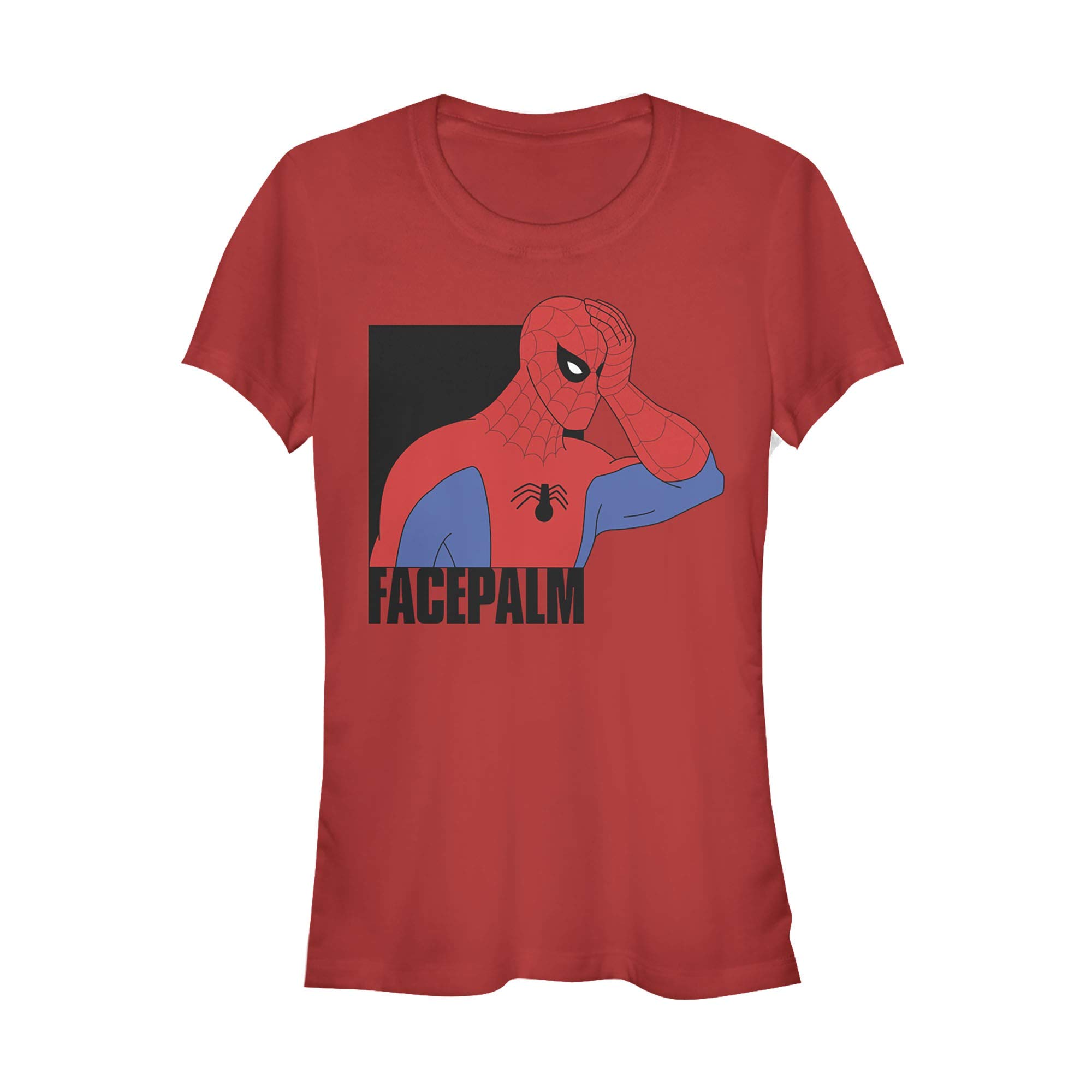 Marvel Junior's Spider-Man Facepalm Graphic T-Shirt for Kids | Superhero Costume & Casual Wear | Perfect for Halloween, Cosplay & Everyday Play
