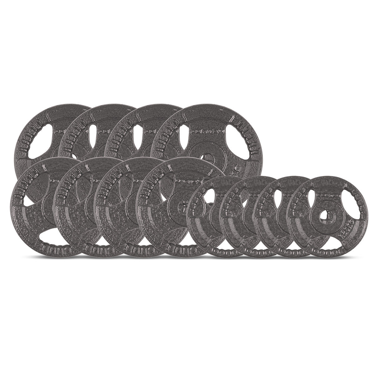 CORTEX 40kg Tri Bar 25mm Standard Weight Set - Heavy Duty Olympic Weight Plates for Home Gym & Strength Training