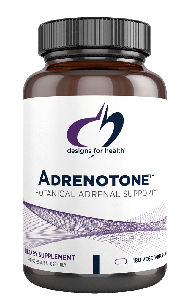 Designs for Health Adrenotone - Adrenal Support Supplement with Rhodiola Rosea, Ashwagandha & B Vitamins (B2, B5, B6) - Promotes Healthy Cortisol Levels & Adrenal Function - 180 Capsules - Ideal for Stress Relief, Energy Boost & Hormonal Balance