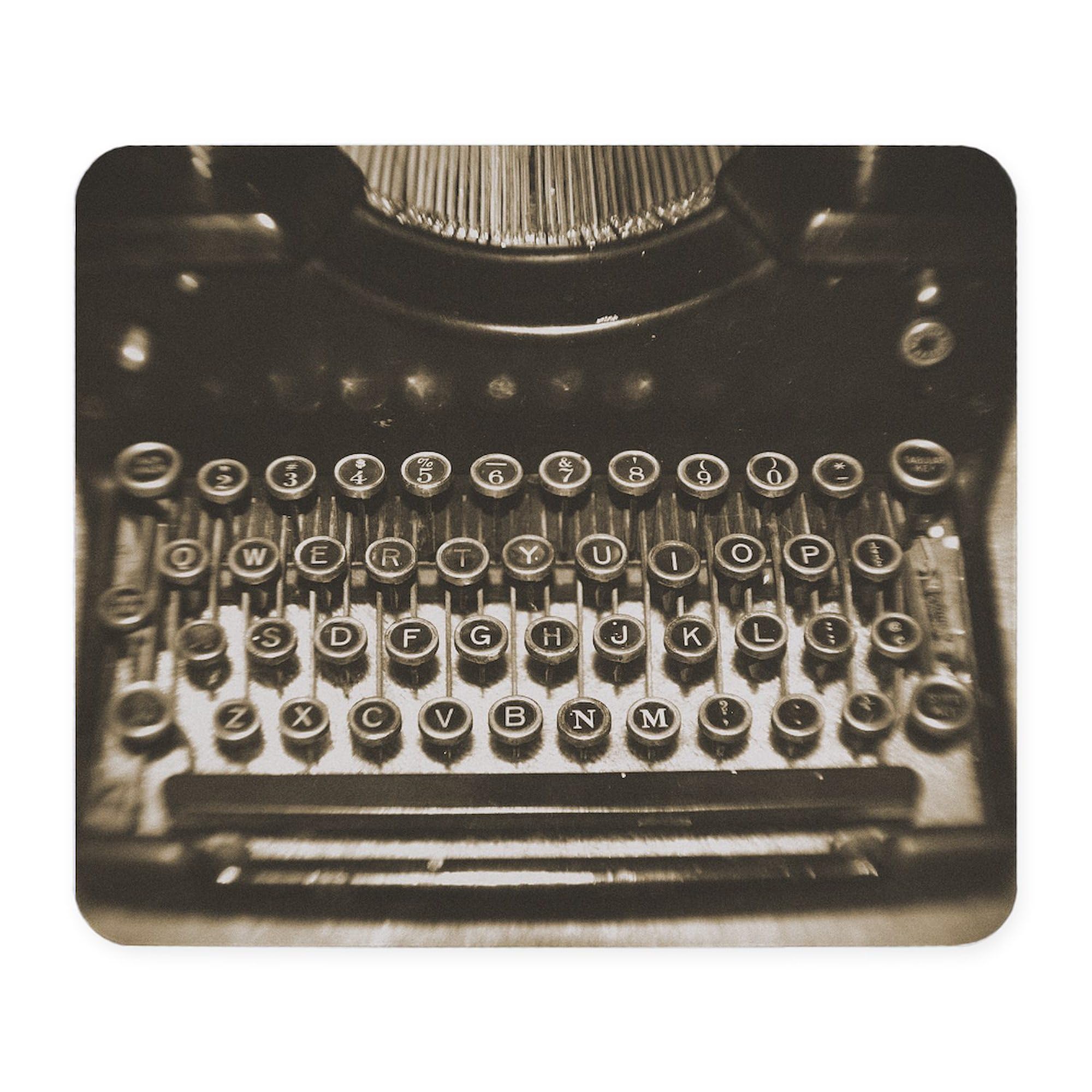 Vintage Typewriter Mouse Pad - Non-Slip Rubber Gaming Mouse Mat for Computer, Laptop & Office Use - Perfect for Typists, Writers & Gamers