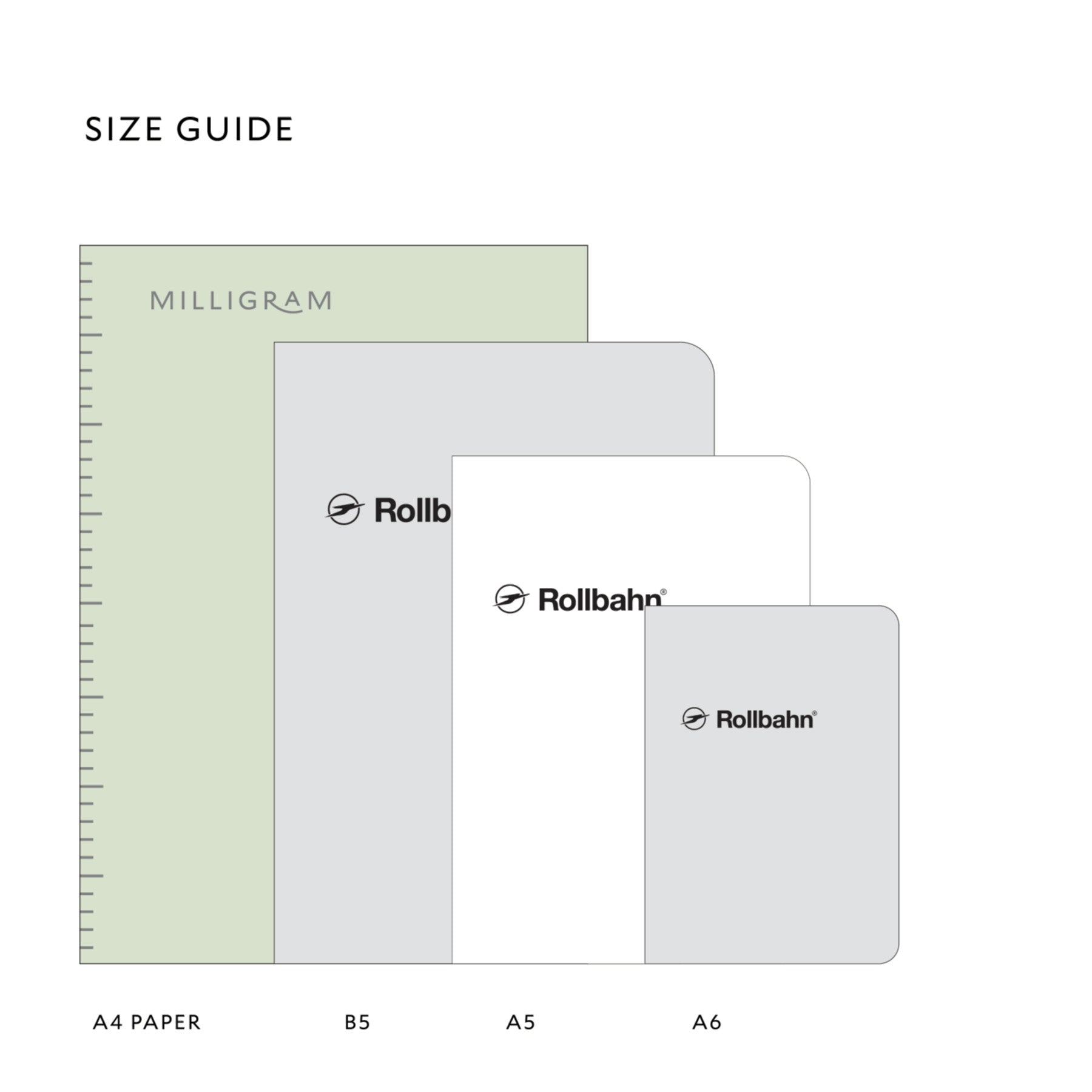 Rollbahn Slim A5 Notebook - Dotted Grid Planner with Elastic Closure, 160 Pages for Journaling, Note Taking & Daily Planning - Perfect for Students, Office & Travel Organization