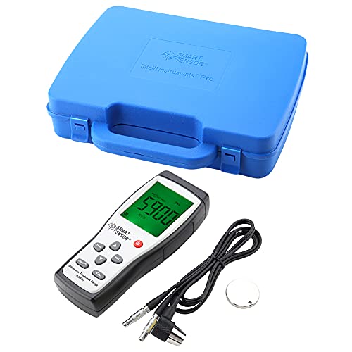 Digital Thickness Gauge with Smart Sensor - AS840 Ultrasonic Thickness Meter for Metal, Plastic & More | Accurate Depth Measurement & Sound Velocity Testing | Perfect for Industrial Inspection, Quality Control & Maintenance
