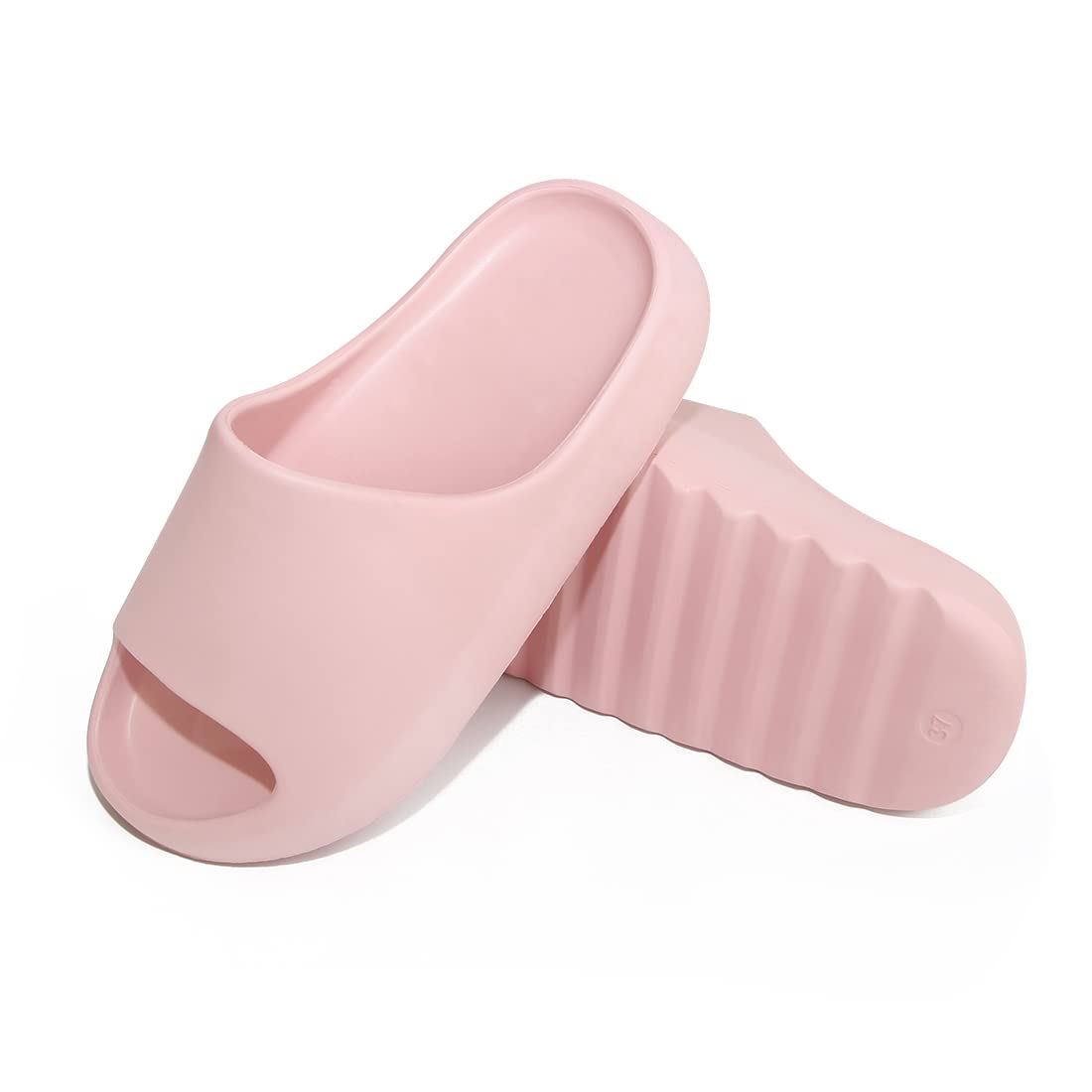 Comfortable EVA Platform Pillow Slippers for Women & Men - Anti-Slip Cloud Slides, Lightweight Spa Shower Sandals with Open Toe Design for Indoor/Outdoor Use - Perfect for Home, Poolside, Beach & Travel