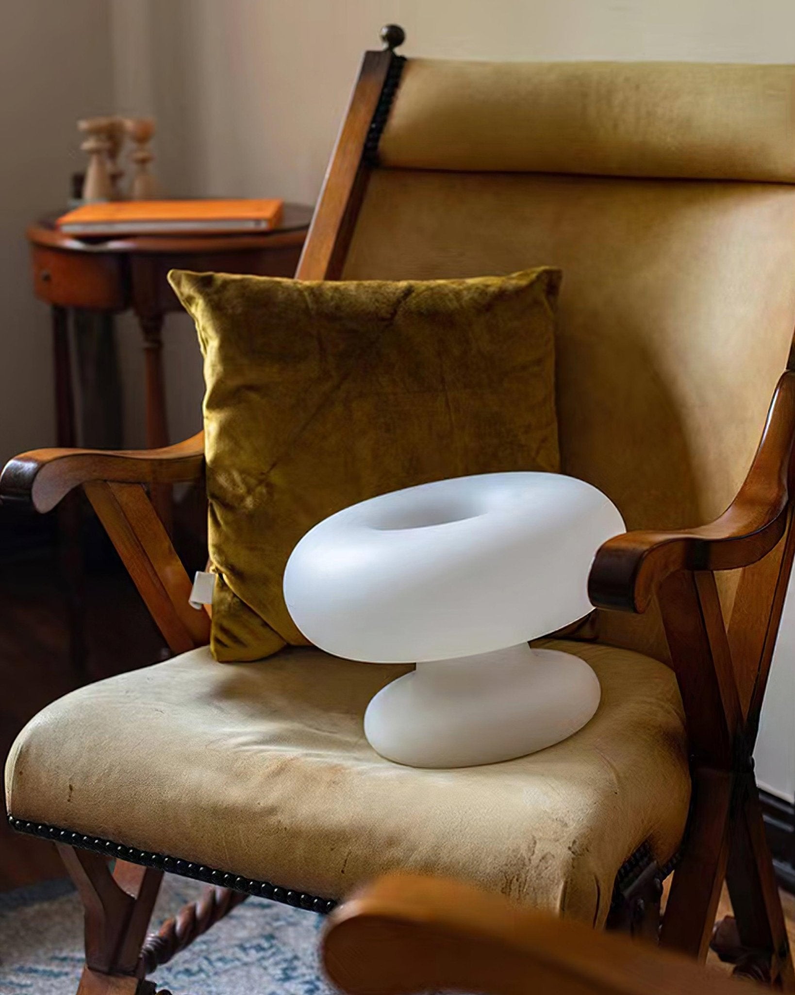 Modern Donut Table Lamp - Stylish & Decorative LED Night Light for Bedroom, Living Room, or Office - Perfect for Reading, Relaxing & Creating Cozy Ambiance