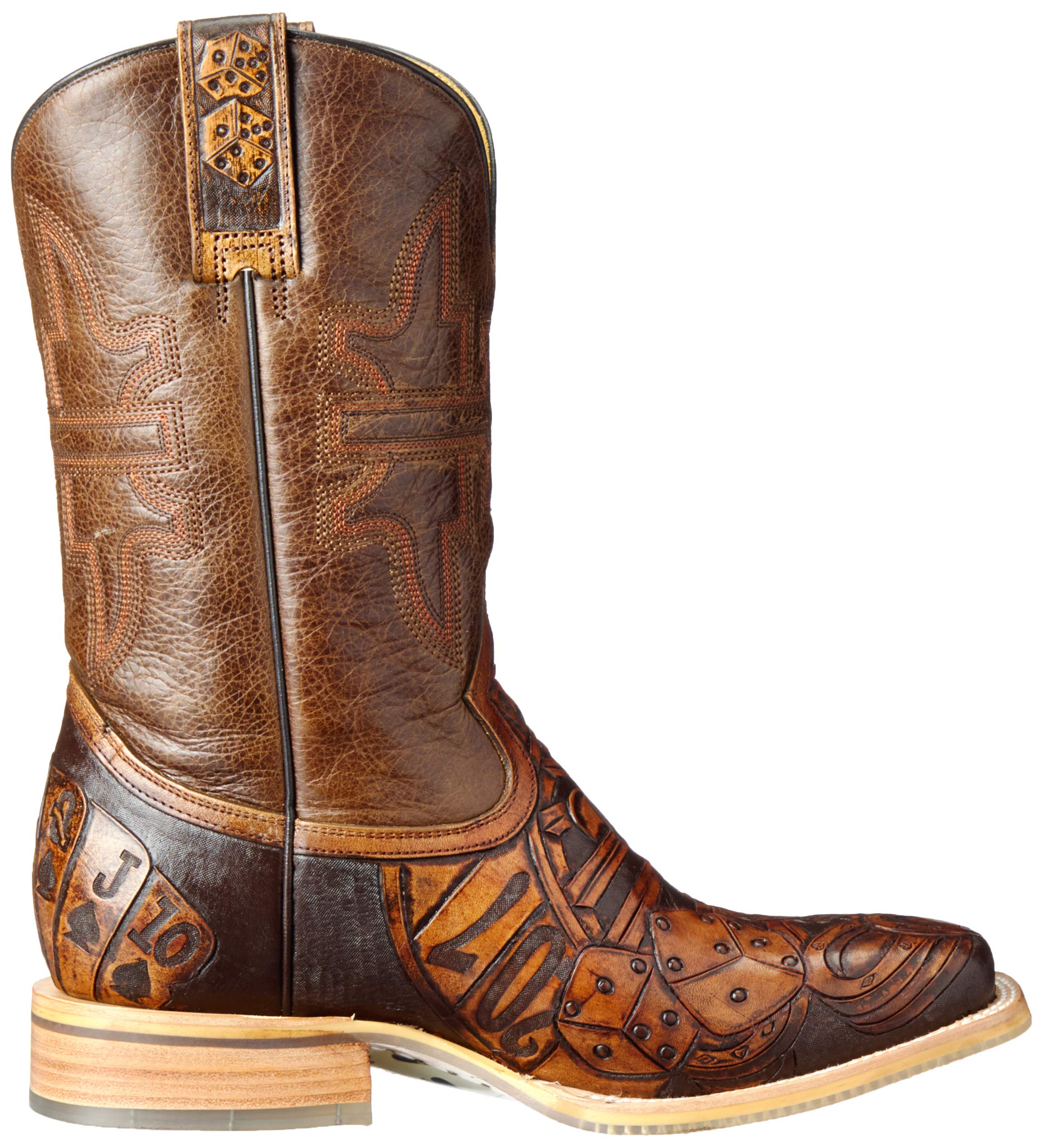 Tin Haul Men's The Gambler Western Boots - Cowboy Boots for Men with Comfortable Leather & Durable Sole | Perfect for Country Dancing, Rodeo & Western Fashion