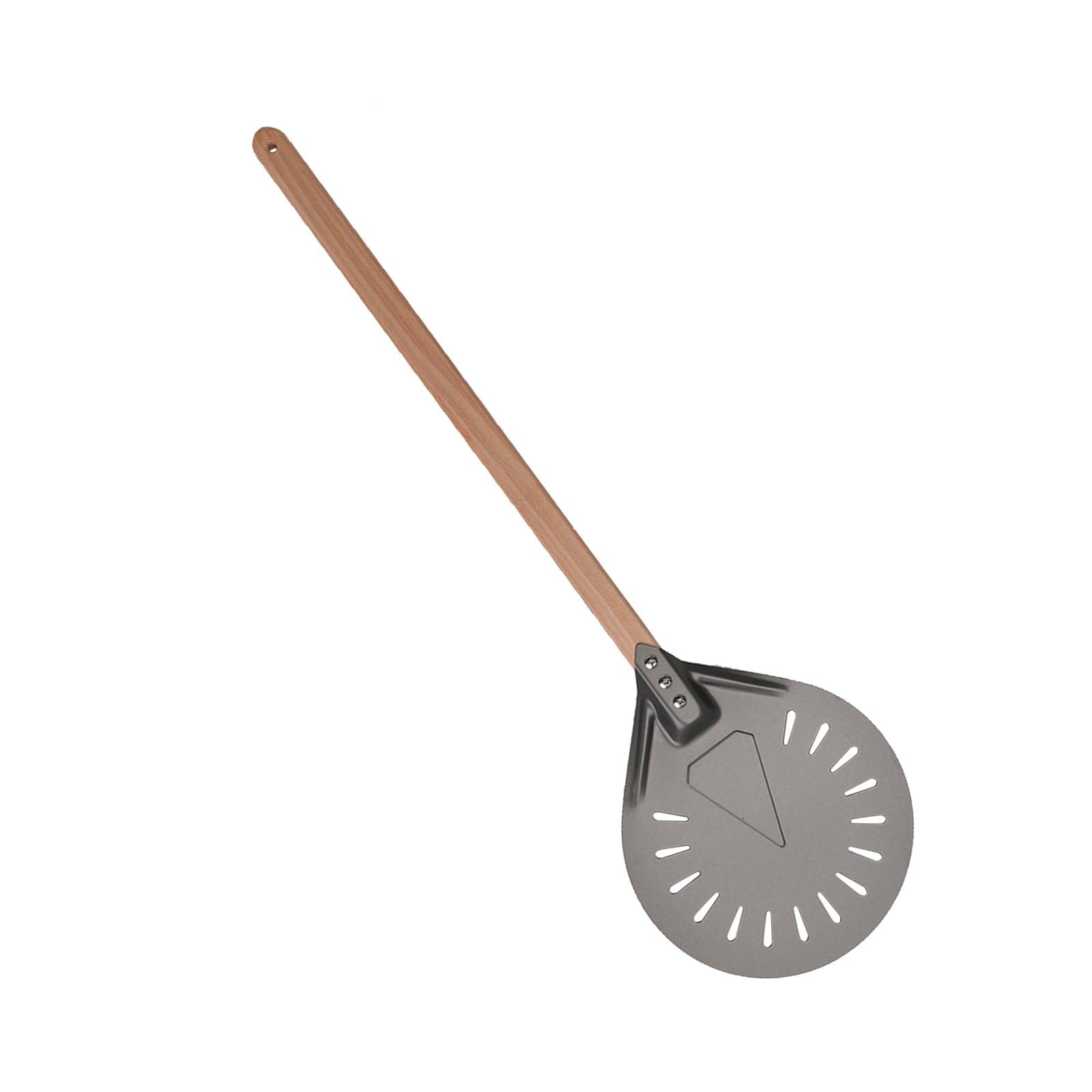 Baoblaze Perforated Pizza Peel with Wooden Handle - 9 Inch (60cm) Pizza Paddle for Baking Homemade Pizza, Bread & Pastries - Perfect for Home Kitchens & Outdoor Wood-Fired Ovens