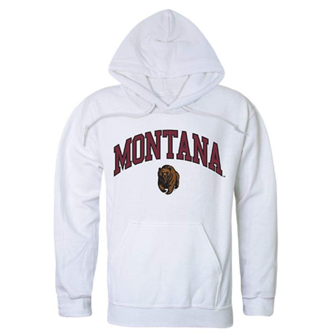 W Republic Apparel University of Montana Grizzlies Campus Hoodie Sweatshirt - White | Comfortable College Sweatshirt for Men & Women | Perfect for Game Day, Campus Wear & Casual Outfits