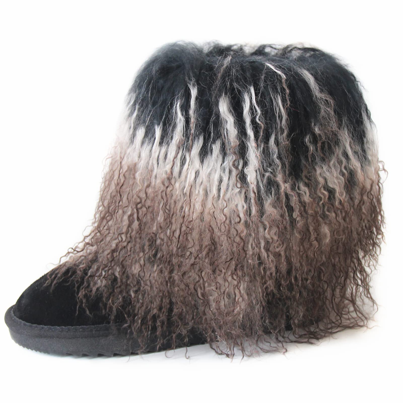 Women's Fur Lined Winter Boots - Cozy Wool Snow Boots with Fluffy Furry Interior, Slip-On Comfort for Cold Weather - Perfect for Snowy Days, Outdoor Activities & Casual Winter Fashion