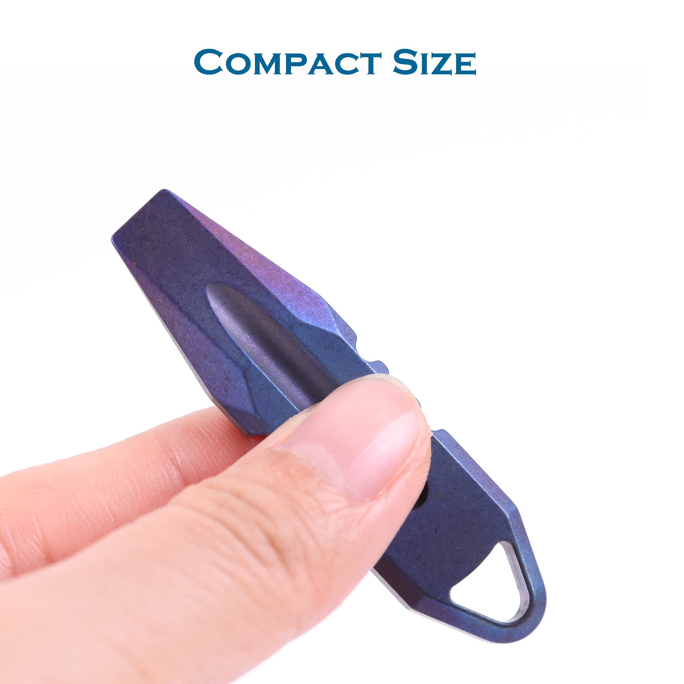 Titanium EDC Pry Bar - Portable Mini Keychain Tool for Survival, Camping & Everyday Carry (Blue) - Perfect for Outdoor Adventures, DIY Projects & Emergency Situations