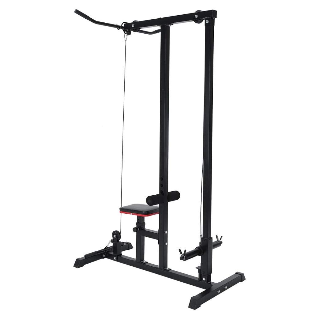 Adjustable LAT Pull Down Machine & Dip Station - Home Gym Strength Training Equipment for Pull Ups, Cable Workouts & Muscle Building | Perfect for Home Fitness & Full-Body Workouts