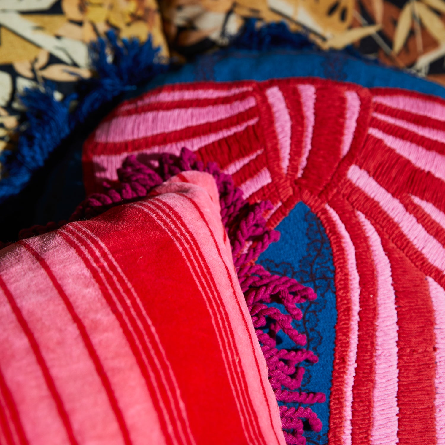 Brigitte Velvet Cushion - Soft & Luxurious Throw Pillow Cover - Cosmo Pink - Perfect for Sofa, Bed, Couch & Home Decor