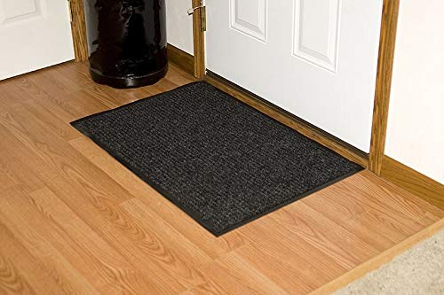 3' x 5' Heavy Duty Commercial Entrance Door Mat - Indoor/Outdoor Use, Non-Slip, Durable Rubber Backing - Perfect for High Traffic Areas, Offices, Restaurants & Homes (Black)