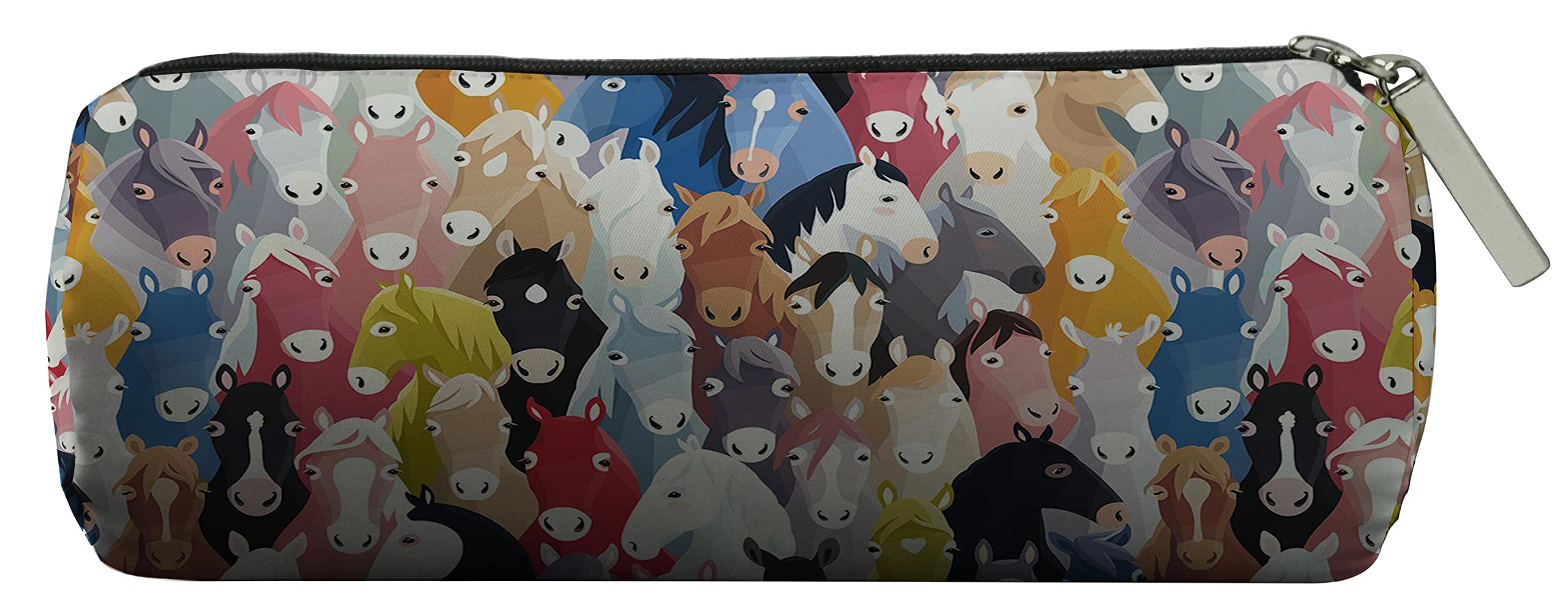Stylish Cartoon Horse Cosmetic Bag - Travel Toiletry Organizer with Zipper for Women, Girls & Men | Perfect for Makeup Brushes, Toiletries & Travel Essentials