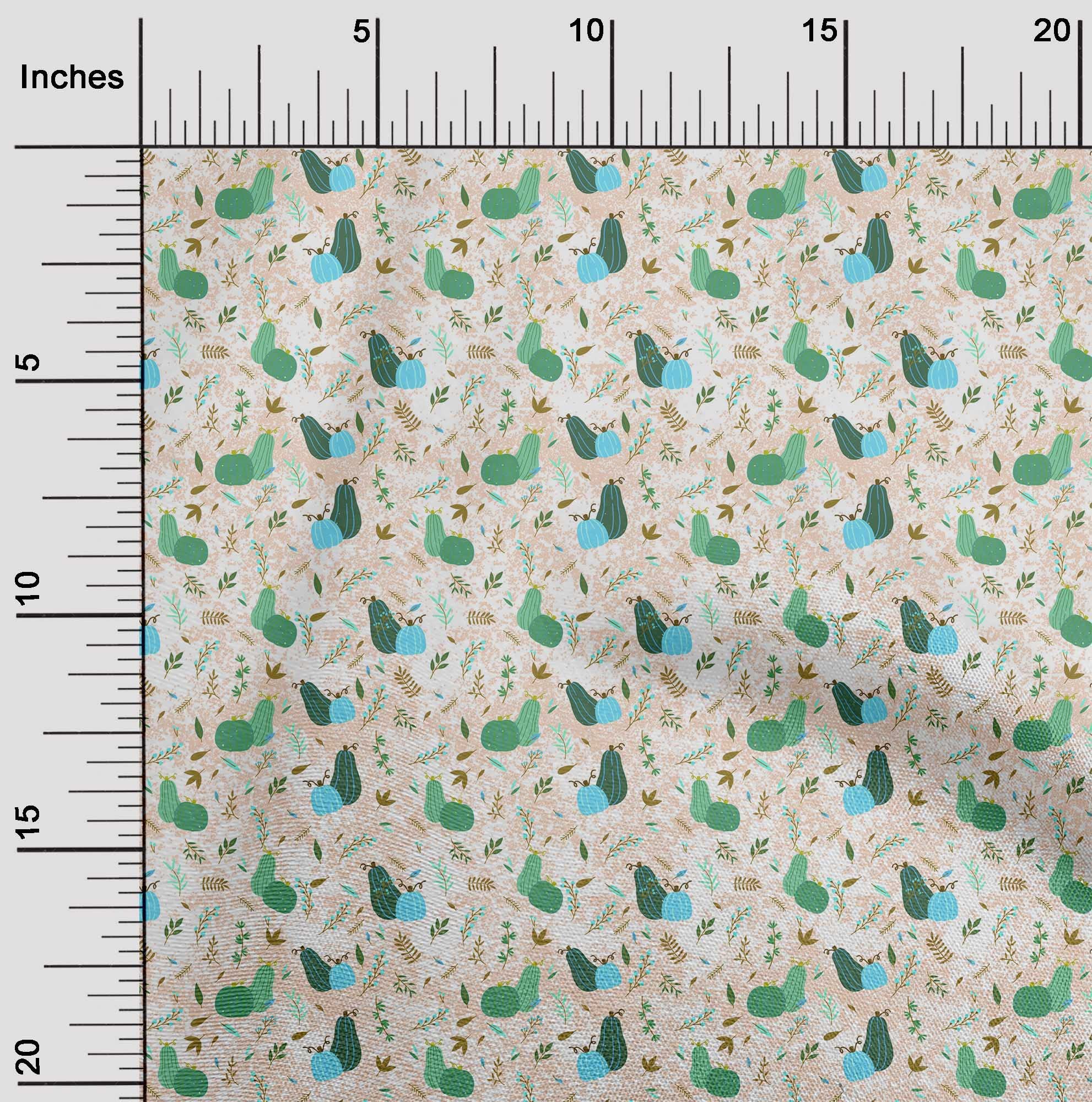 oneOone Rayon Peach Fabric - 56 Inch Wide Printed DIY Sewing Material for Autumn Clothing & Crafts | Perfect for Dresses, Skirts, and Home Decor Projects
