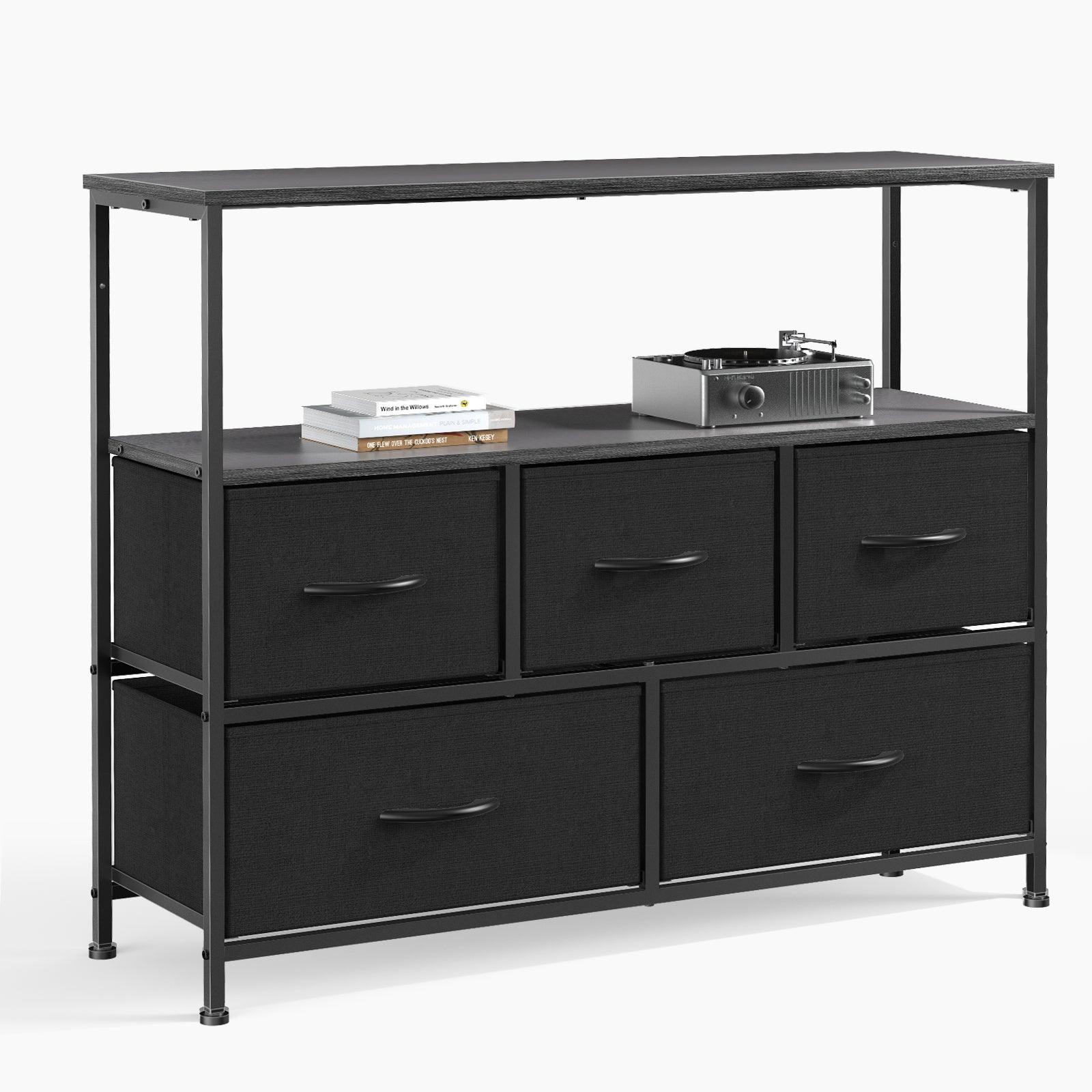 5-Drawer Fabric Dresser with Metal Frame - Modern Bedroom Chest of Drawers for Closet Organization | Perfect for Small Spaces & Apartment Storage