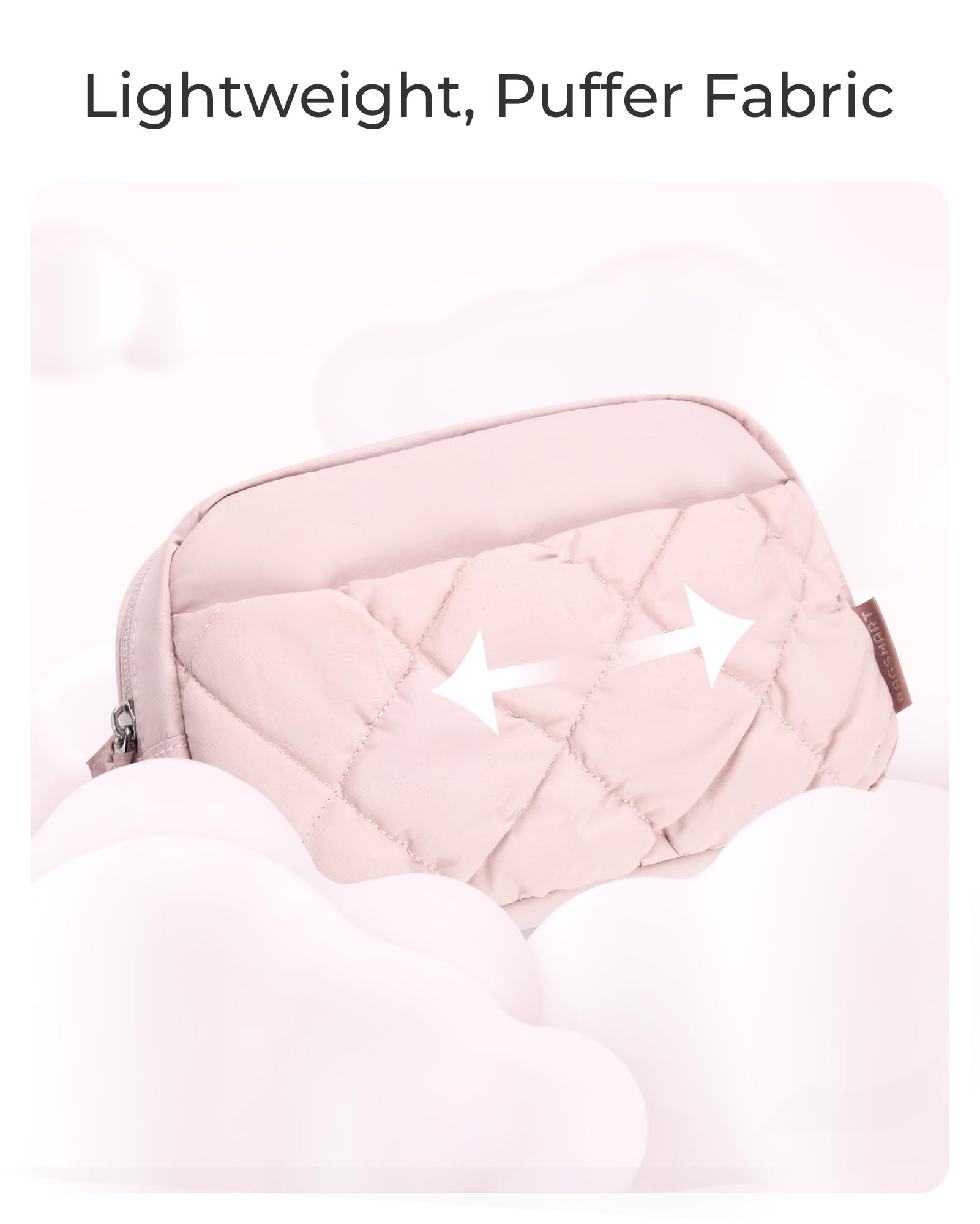 BAGSMART Quilted Fanny Pack for Women - Adjustable Waist Pack & Crossbody Bag for Travel, Shopping, Workout & Outdoor Activities | Stylish Belt Bag Purse with Puffy Design