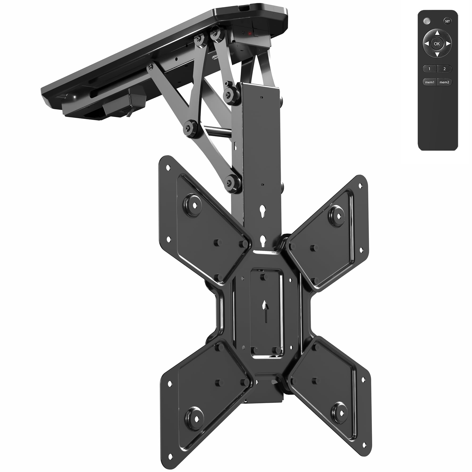 VIVO Motorized Flip Down Ceiling TV Mount for 23-55 Inch Screens, Adjustable Pitched Roof VESA Mount (MOUNT-E-FD55) - Perfect for Basements, RVs, and Low Ceiling Spaces
