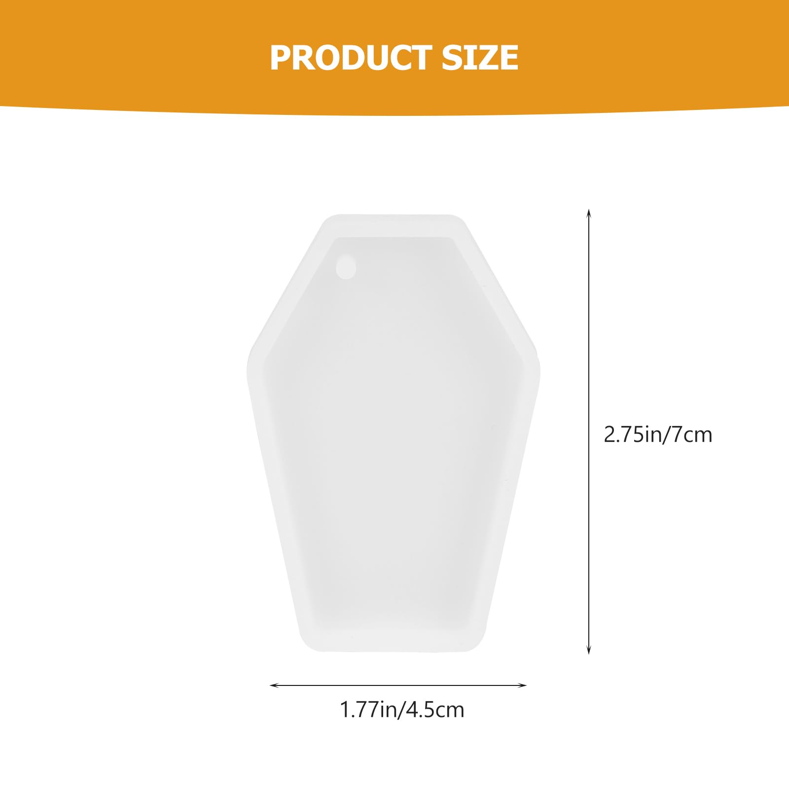 4-Piece Silicone Chocolate Molds for Coffin Resin Charms, Keychains & Pendants - DIY Baking & Crafting Supplies for Halloween, Jewelry Making & Gift Casting