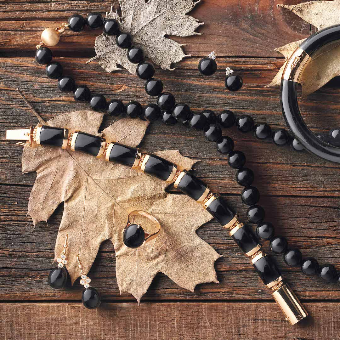 Black Jade and Diamond Madison Earrings - Elegant Dangle Earrings for Women, Perfect for Weddings, Parties & Special Occasions