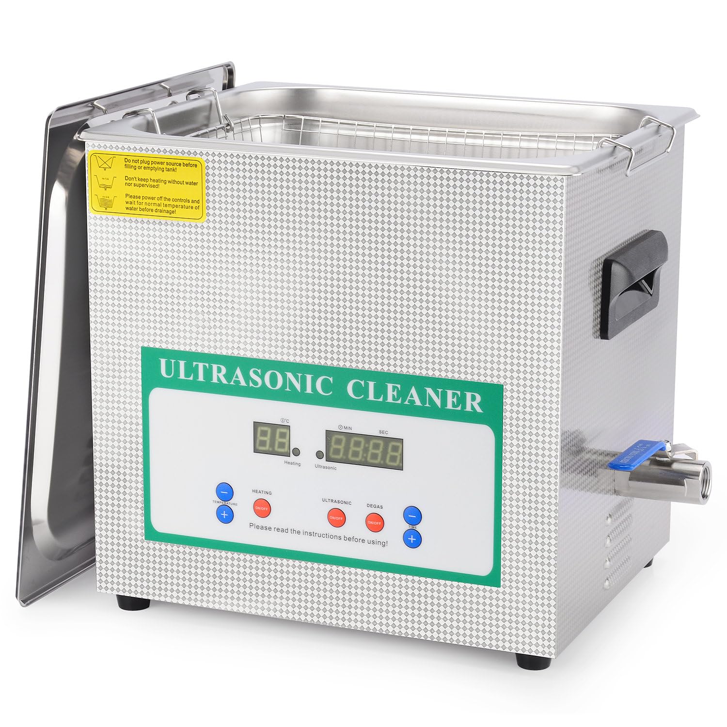 Stonylab Professional 10L Ultrasonic Cleaner - Stainless Steel Digital Timer & Heat Control for Jewelry, Glasses, Dentures, Lab Tools - 110V All-Purpose Cleaning Solution for Home & Laboratory Use