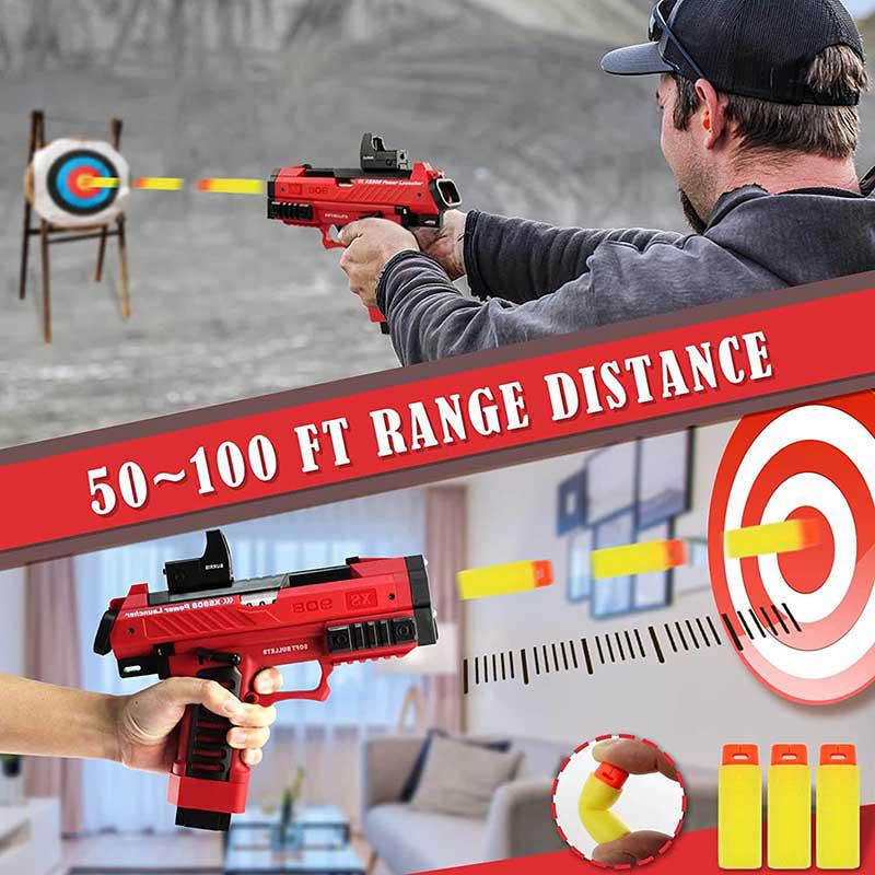 XS908 Raptor Foam Dart Blaster Toy - High Performance Foam Blaster Gun for Kids & Adults - Outdoor & Indoor Nerf Battle Games, Backyard Play, Team Competitions