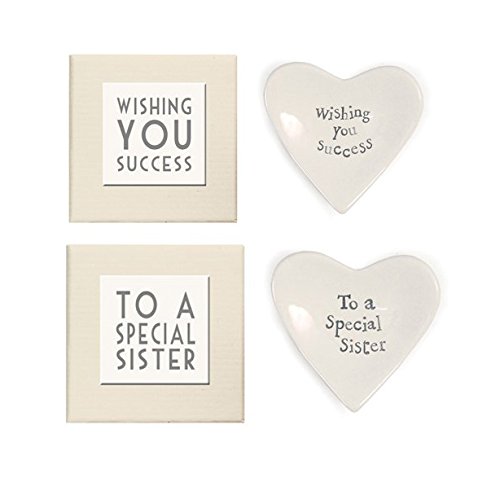 2-Piece Heart-Shaped Dish Set - Perfect Gift for Sister, Best Wishes & Success - Ideal for Anniversaries, Birthdays & Special Occasions