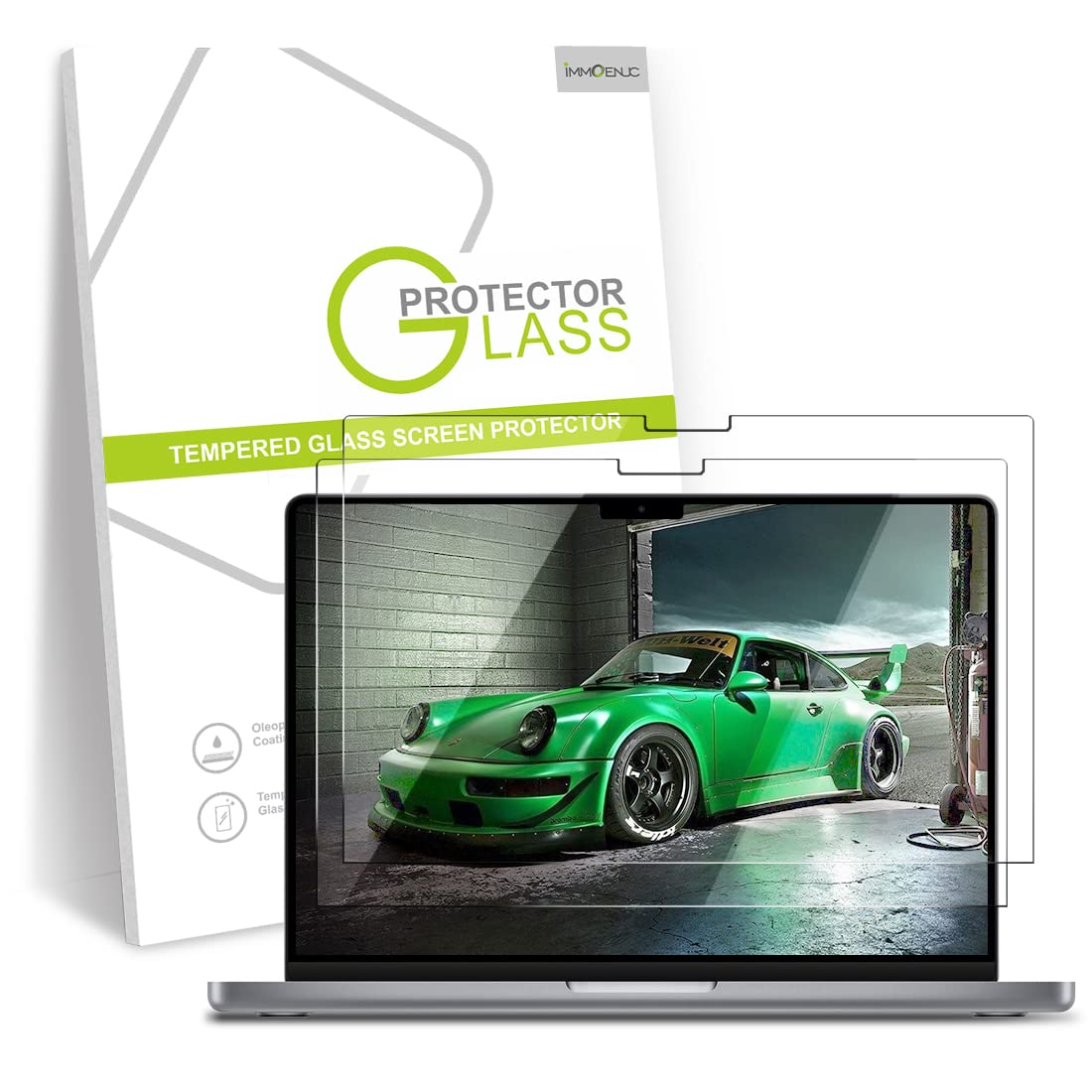2 Pack HD Tempered Glass Screen Protector for MacBook Pro 16 inch (2021 A2485 & 2023 A2780 Models) - Anti-Scratch, Bubble-Free, Ultra Clear Protection - Perfect for Work, Study & Entertainment