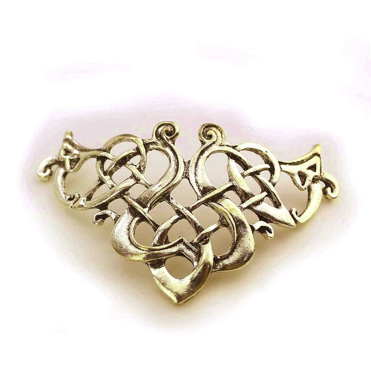 Celtic Silver Hair Clips for Women - Minimalist Hair Barrettes & Claws - Elegant Hair Accessories for Parties, Weddings & Everyday Wear (Style C H)