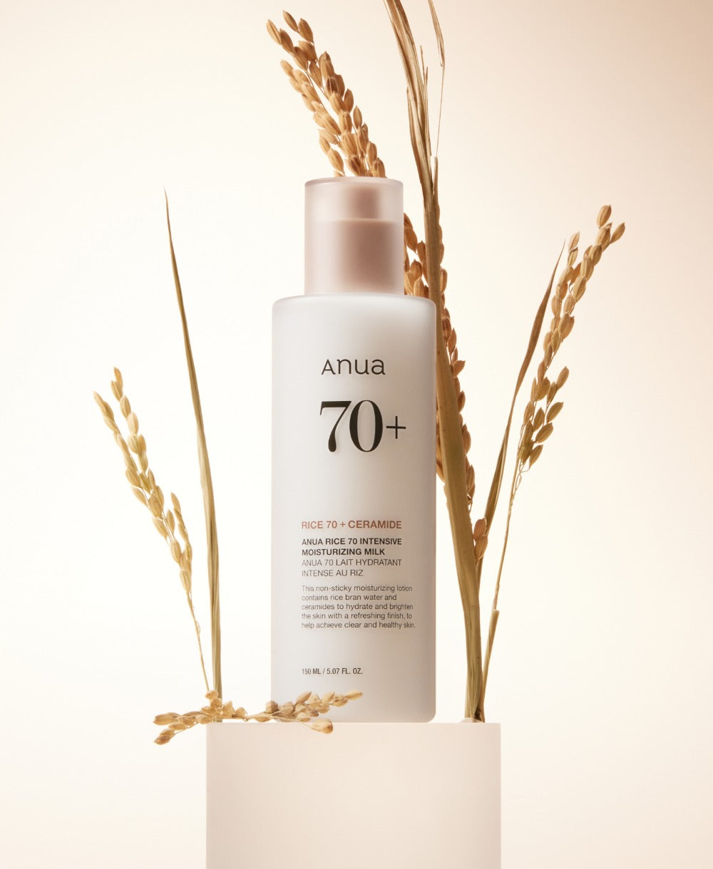 ANUA Rice 70 Intensive Moisturizing Milk 150ml - Korean Skincare for Dry & Sensitive Skin - Hydrating Face Moisturizer for Day & Night Use