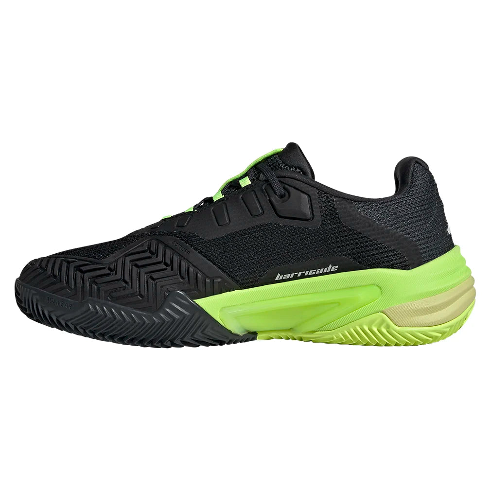Men's Barricade 13 Clay Tennis Shoes - Core Black & Lucid Lemon | High-Performance Clay Court Shoes for Competitive Play & Training