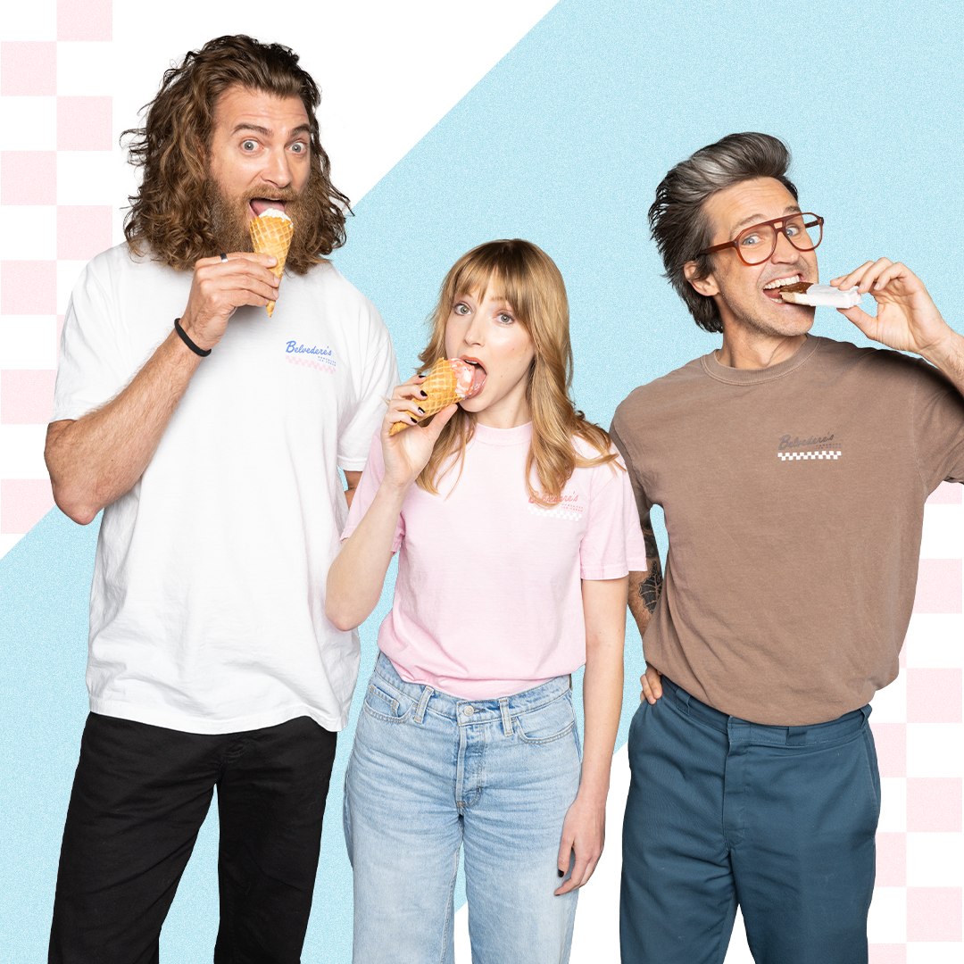 Belvedere's Premium Chocolate Ice Cream Shop T-Shirt - Soft Cotton Tee for Ice Cream Lovers, Summer Outfits & Casual Wear